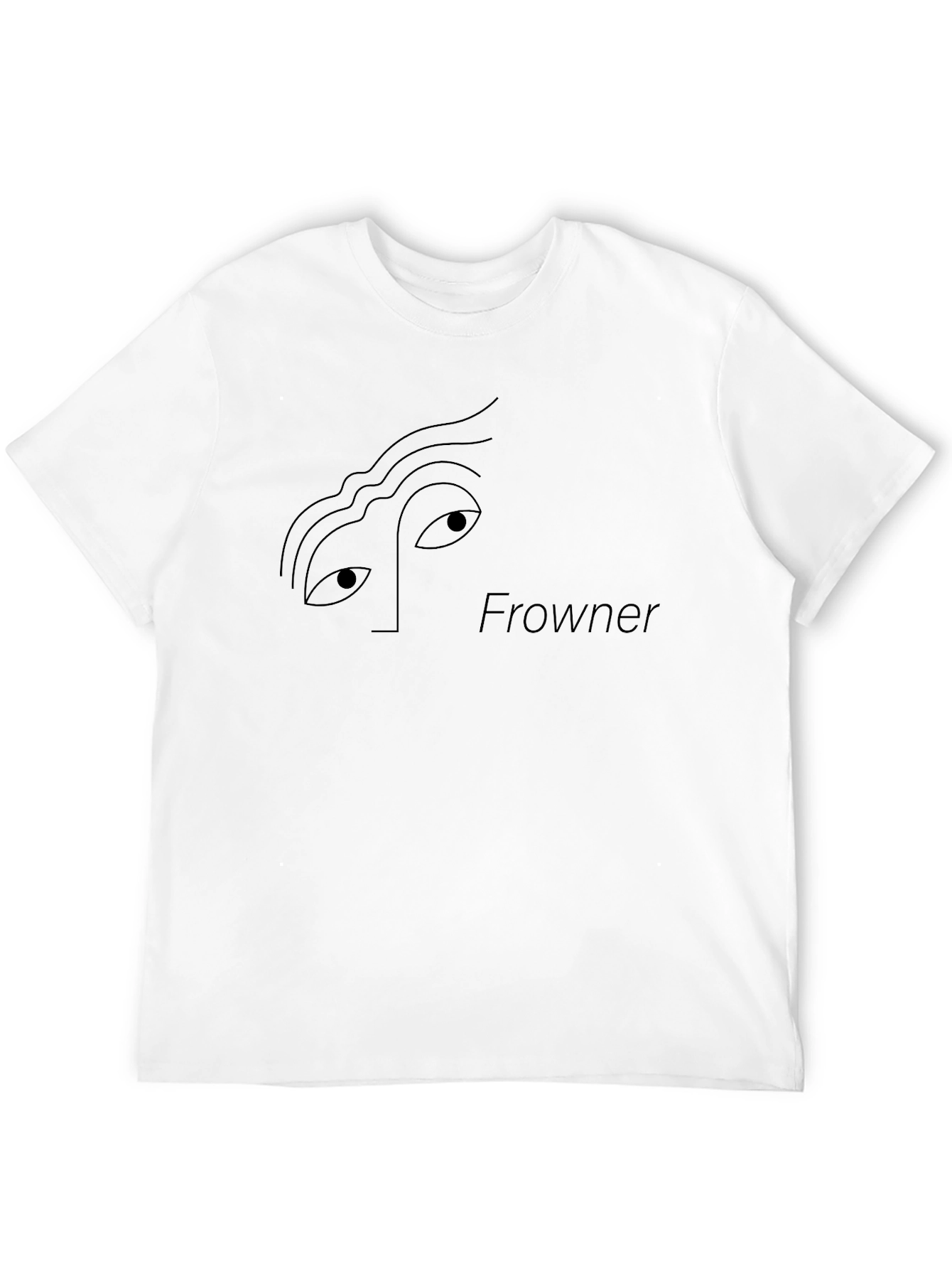 Frowner Graphic Tee - Minimalist Black T-Shirt
