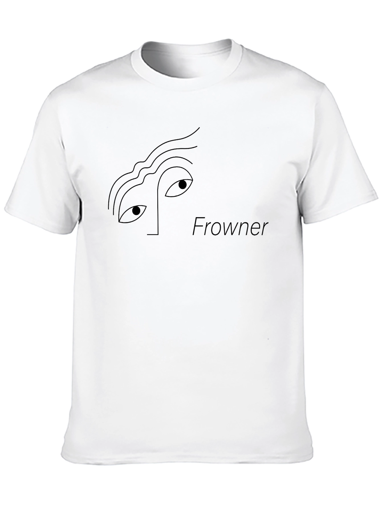 Frowner Graphic Tee - Minimalist Black T-Shirt