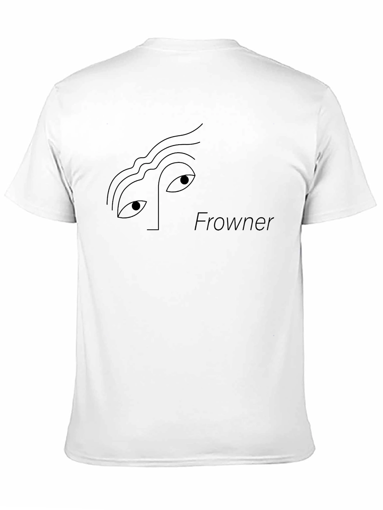 Frowner Graphic Tee - Minimalist Black T-Shirt