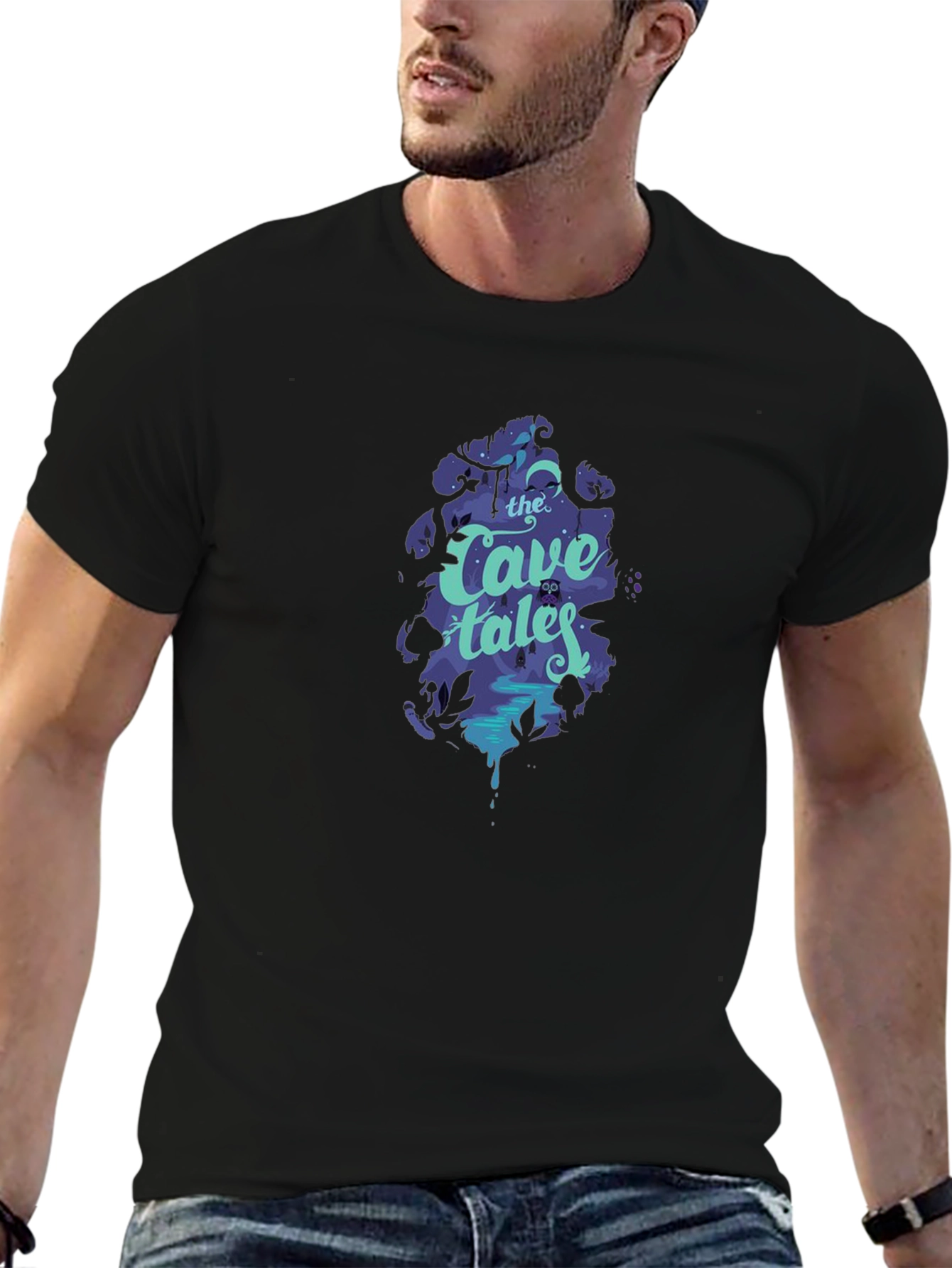 The Cave Tales Graphic Black T-Shirt