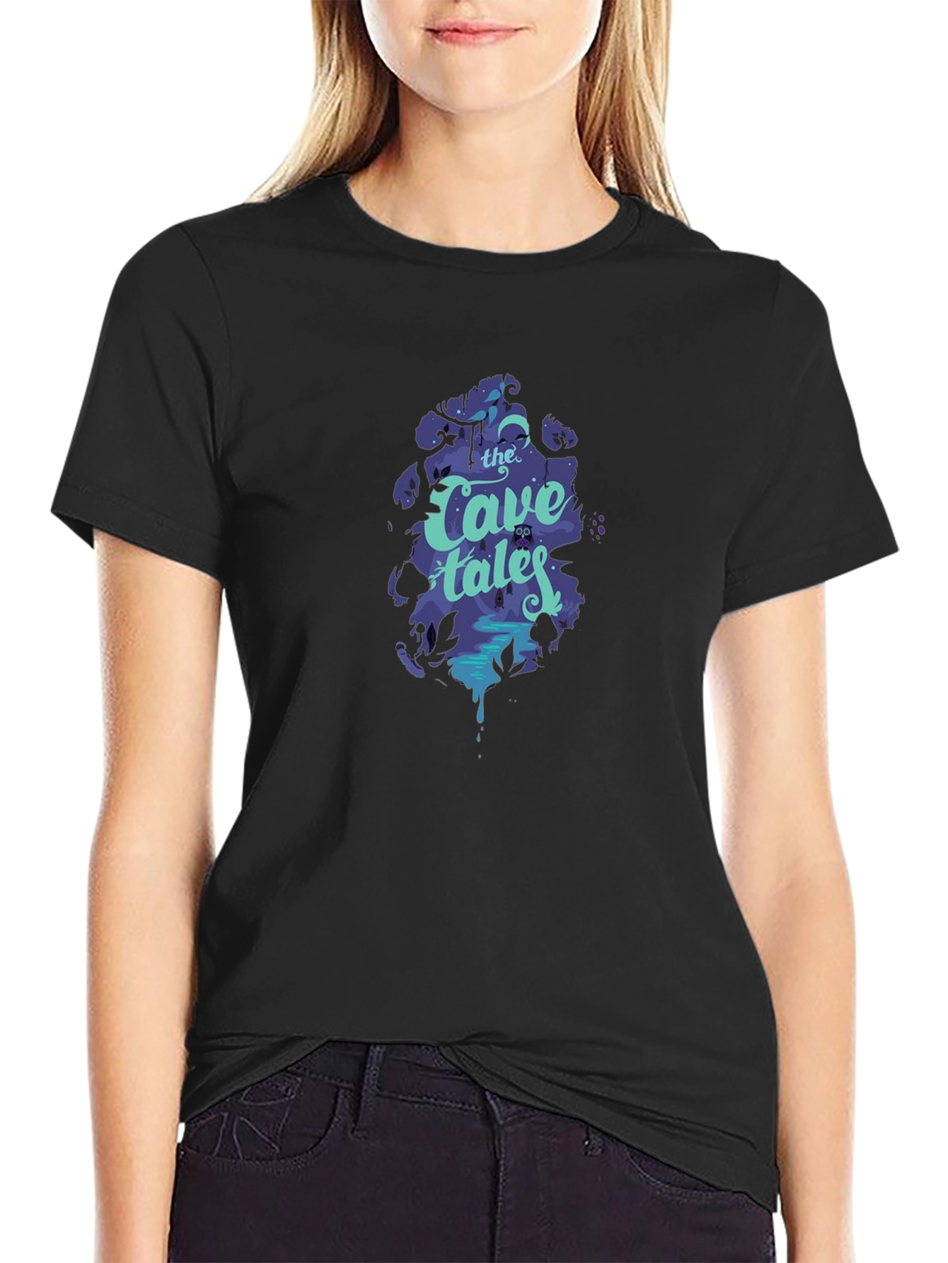The Cave Tales Graphic Black T-Shirt