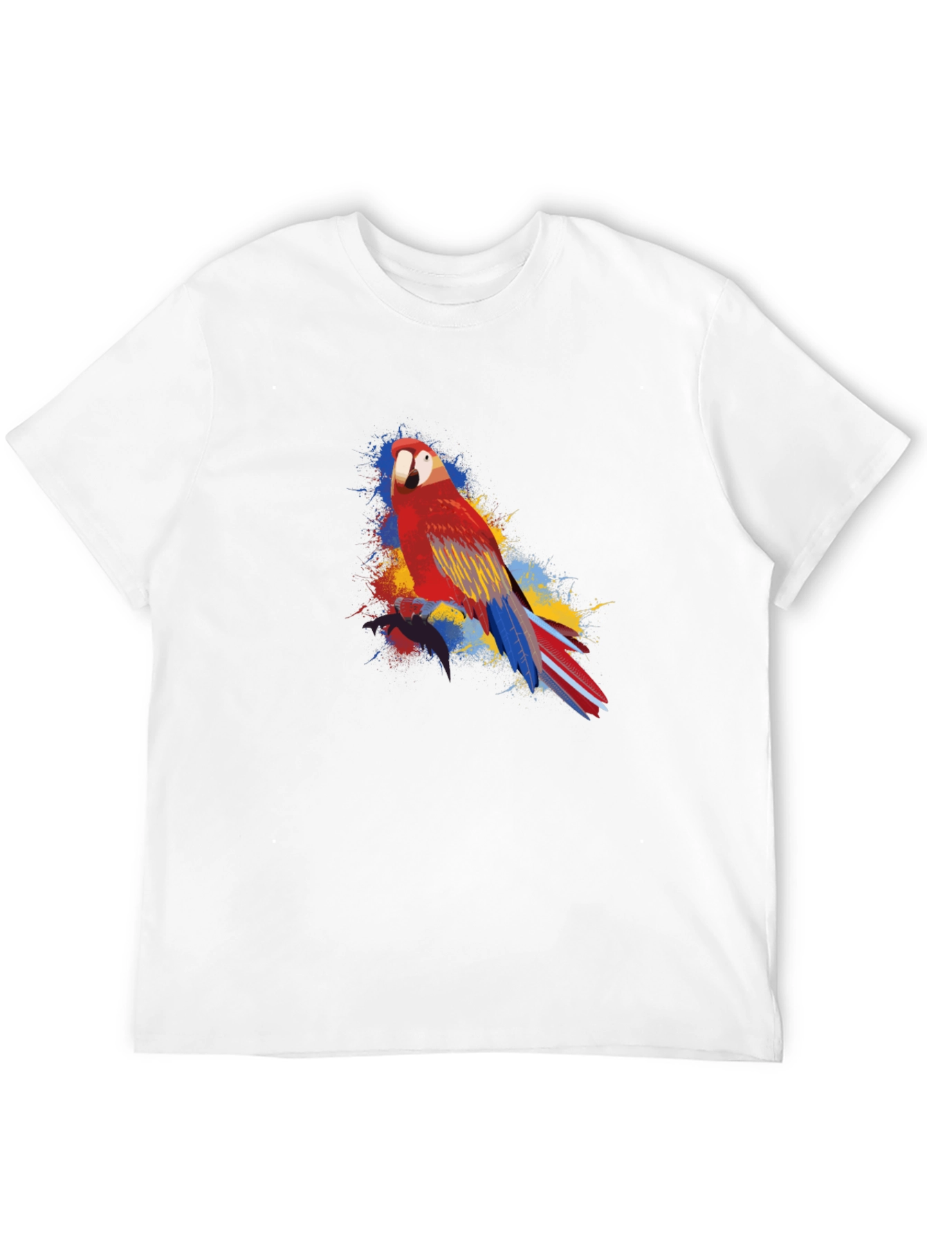 Parrot Graphic Black T-Shirt - Vivid and Stylish Design