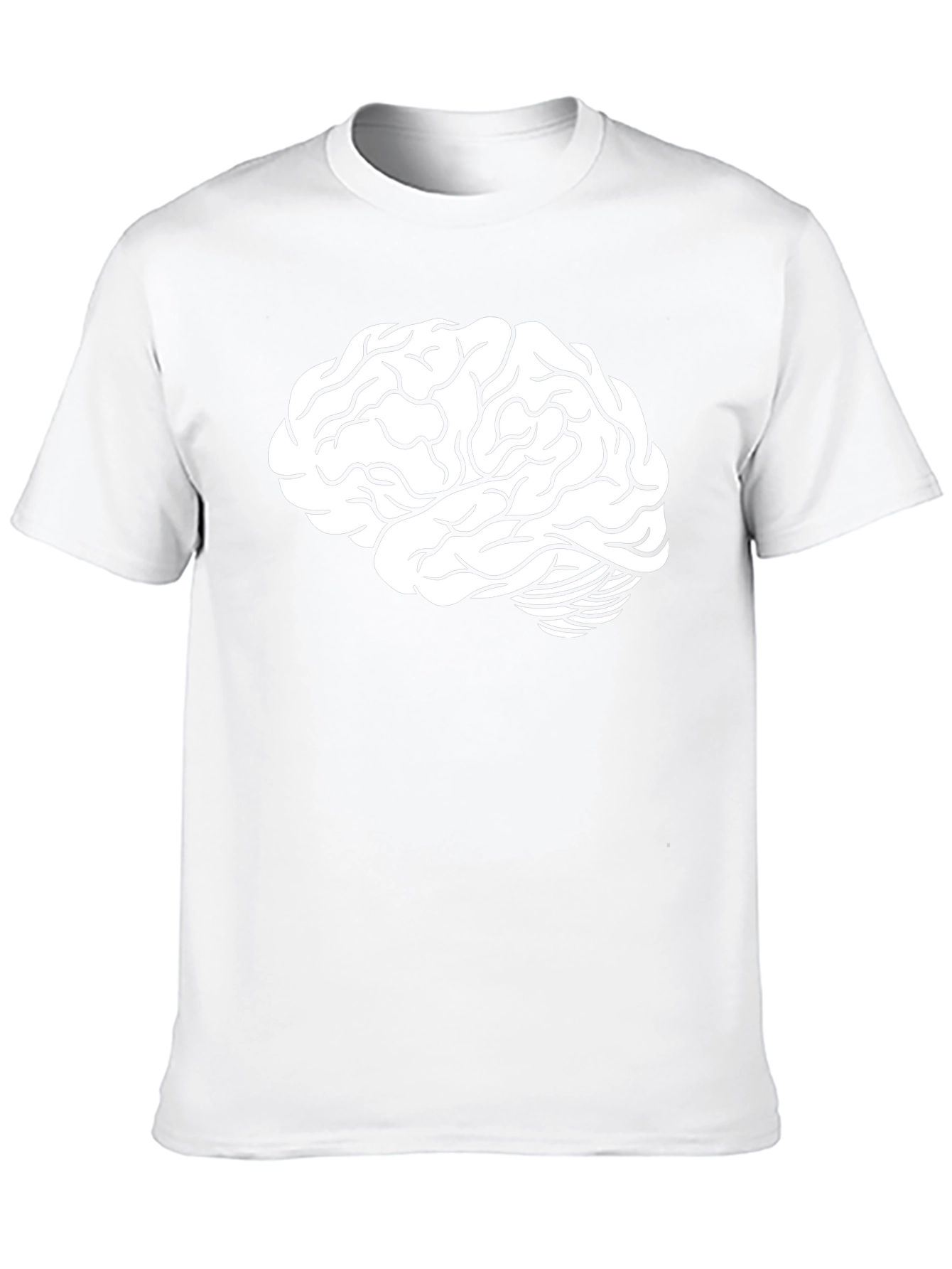 Brain Graphic Tee - Black Cotton T-Shirt