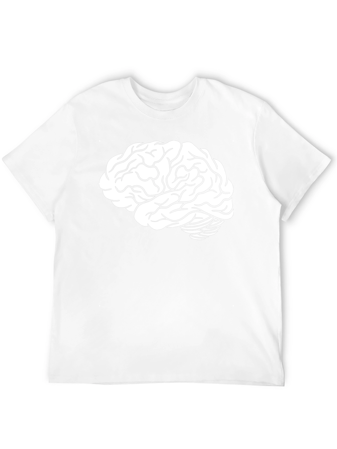 Brain Graphic Tee - Black Cotton T-Shirt