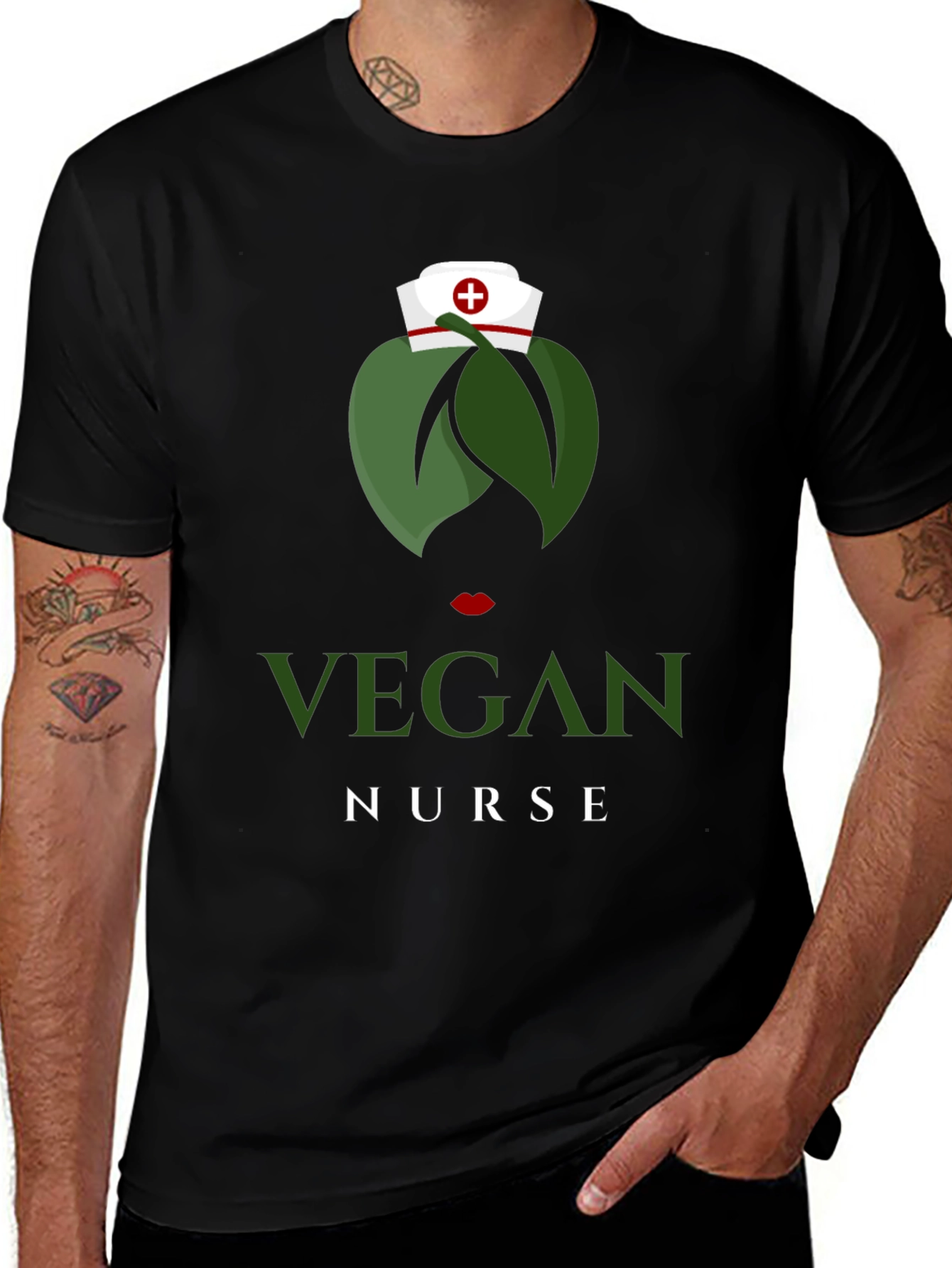 Vegan Nurse T-Shirt - Unique Graphic Tee