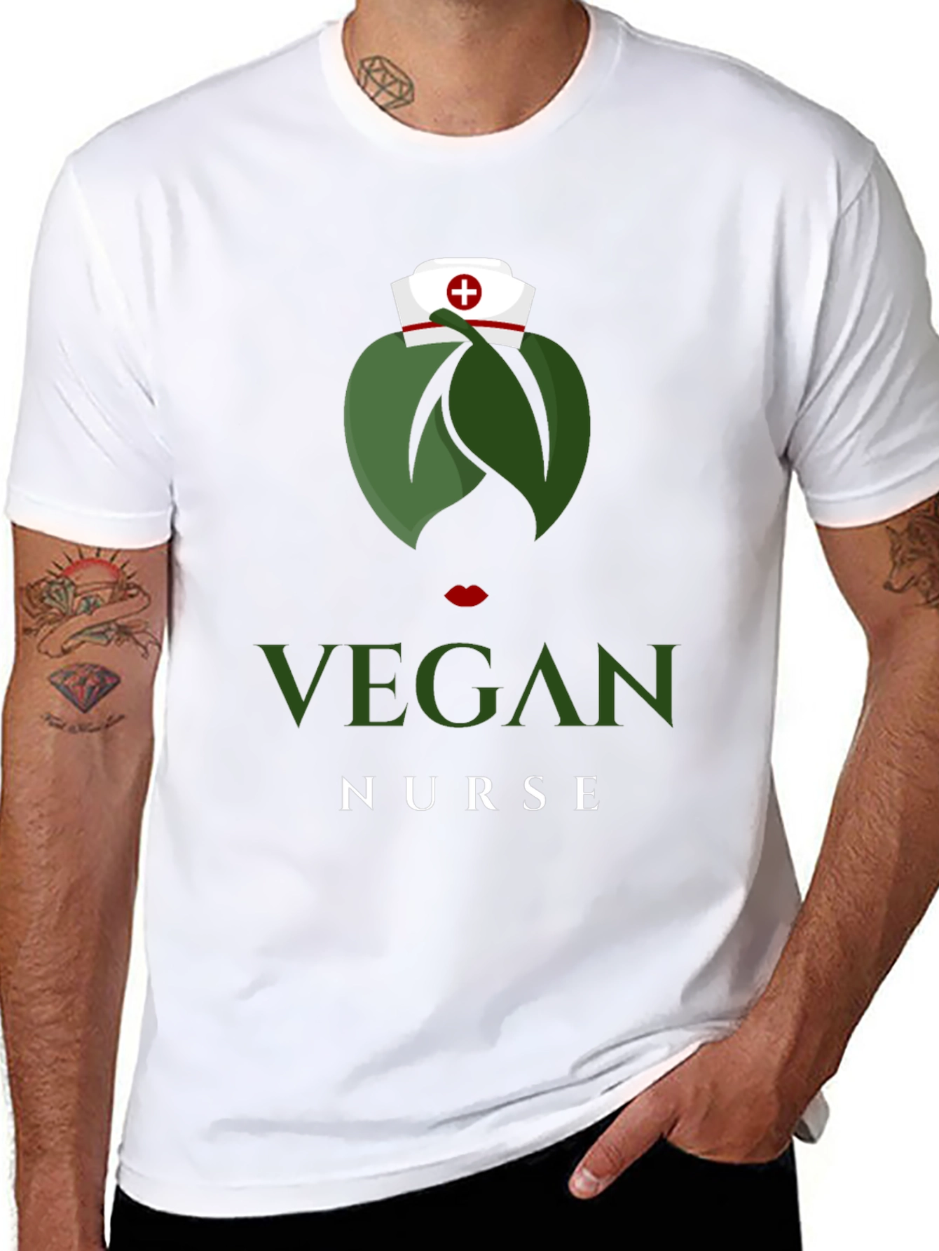 Vegan Nurse T-Shirt - Unique Graphic Tee