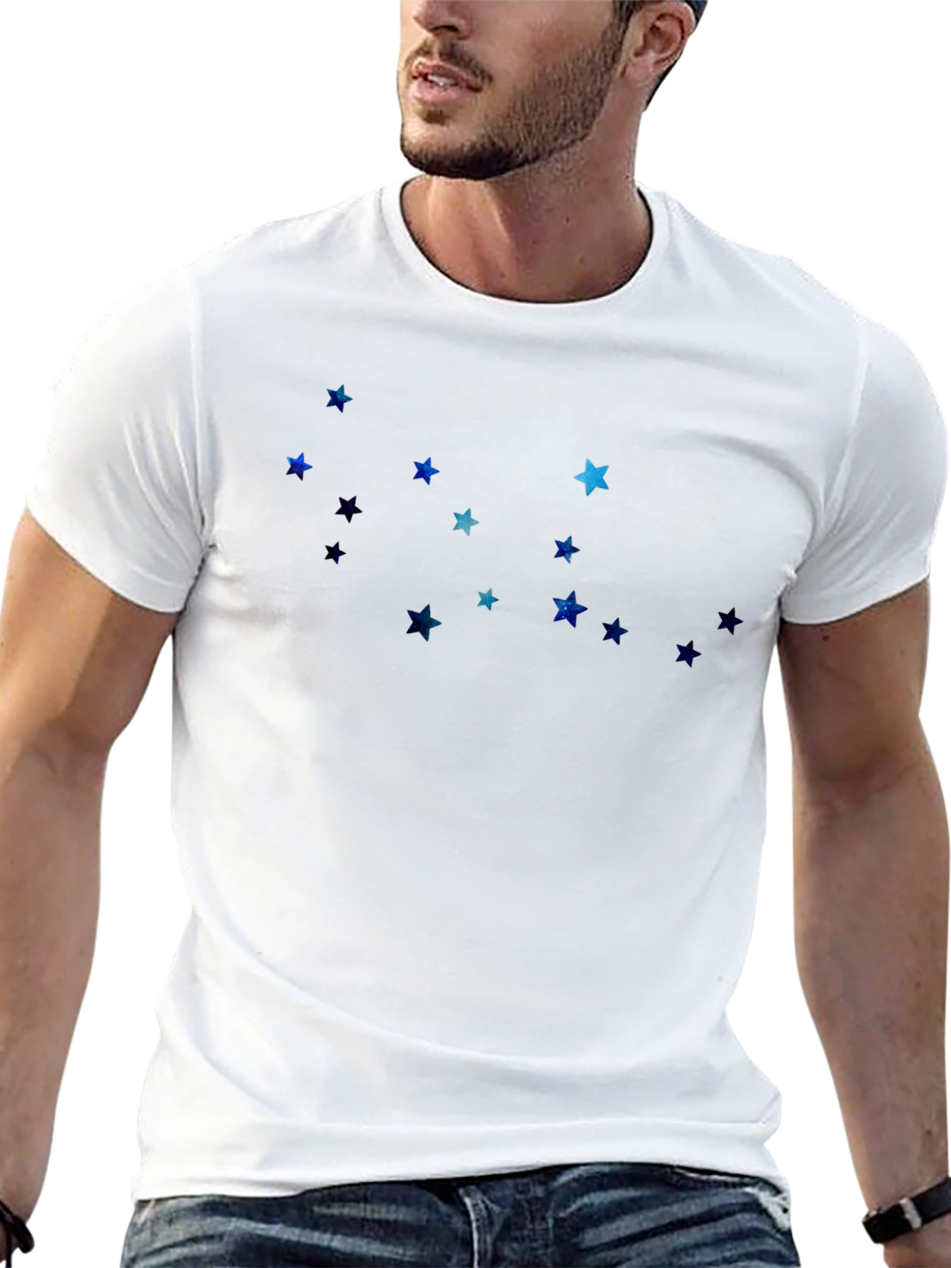 Starry Night Graphic Tee - Mens Black T-Shirt