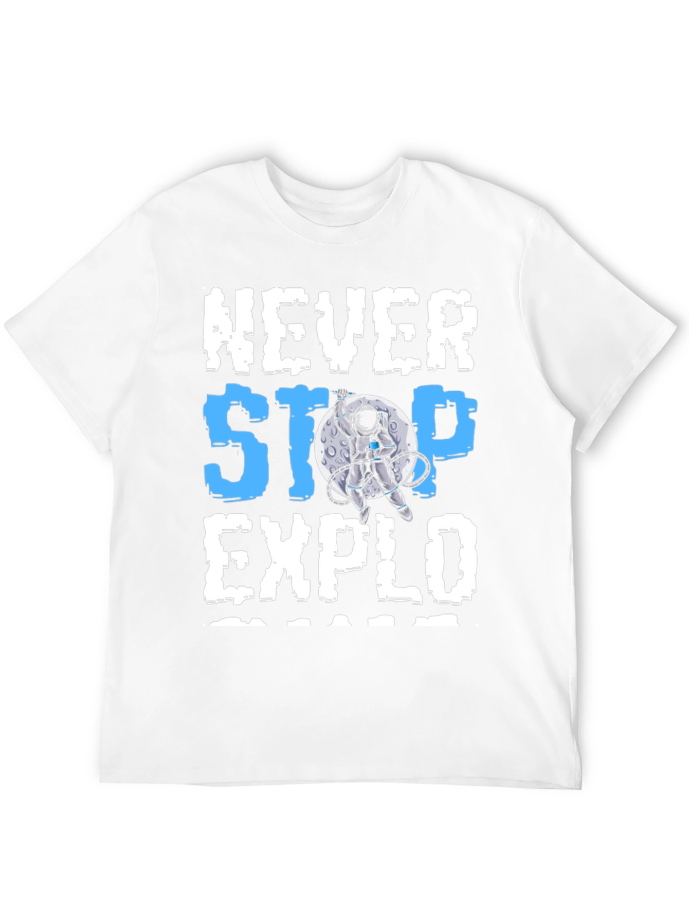 Never Stop Exploring Astronaut Graphic T-Shirt