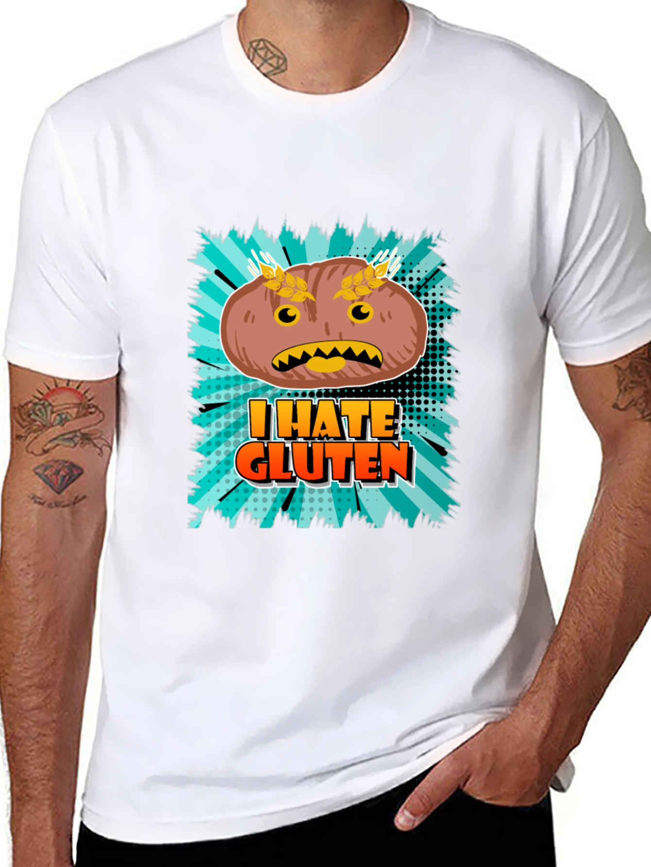 I Hate Gluten T-Shirt - Funny Food Allergy Tee