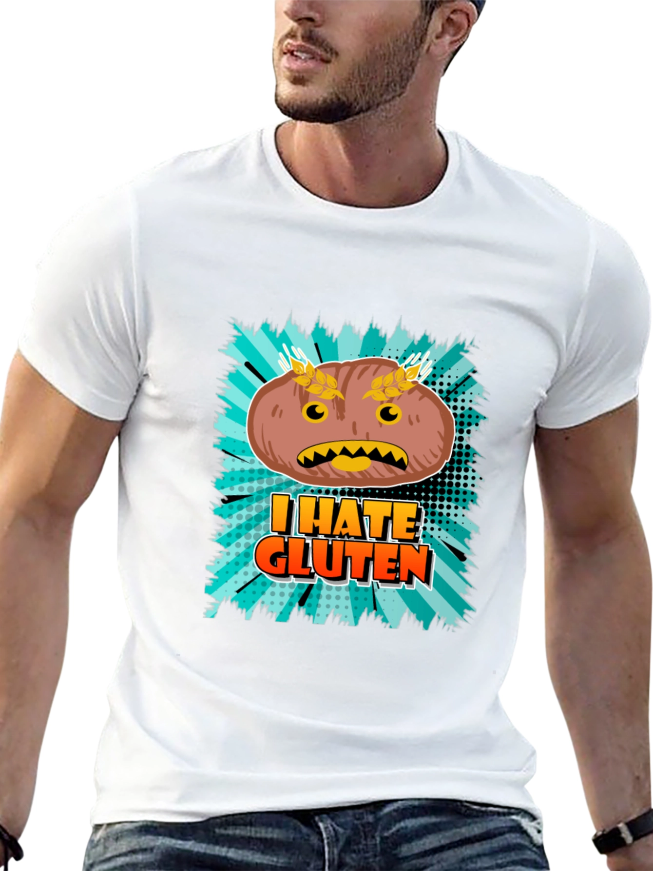 I Hate Gluten T-Shirt - Funny Food Allergy Tee