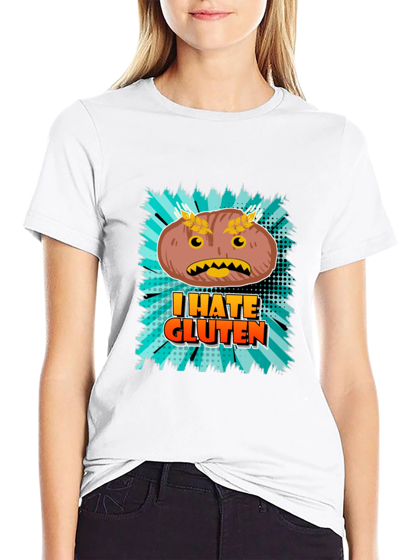 I Hate Gluten T-Shirt - Funny Food Allergy Tee