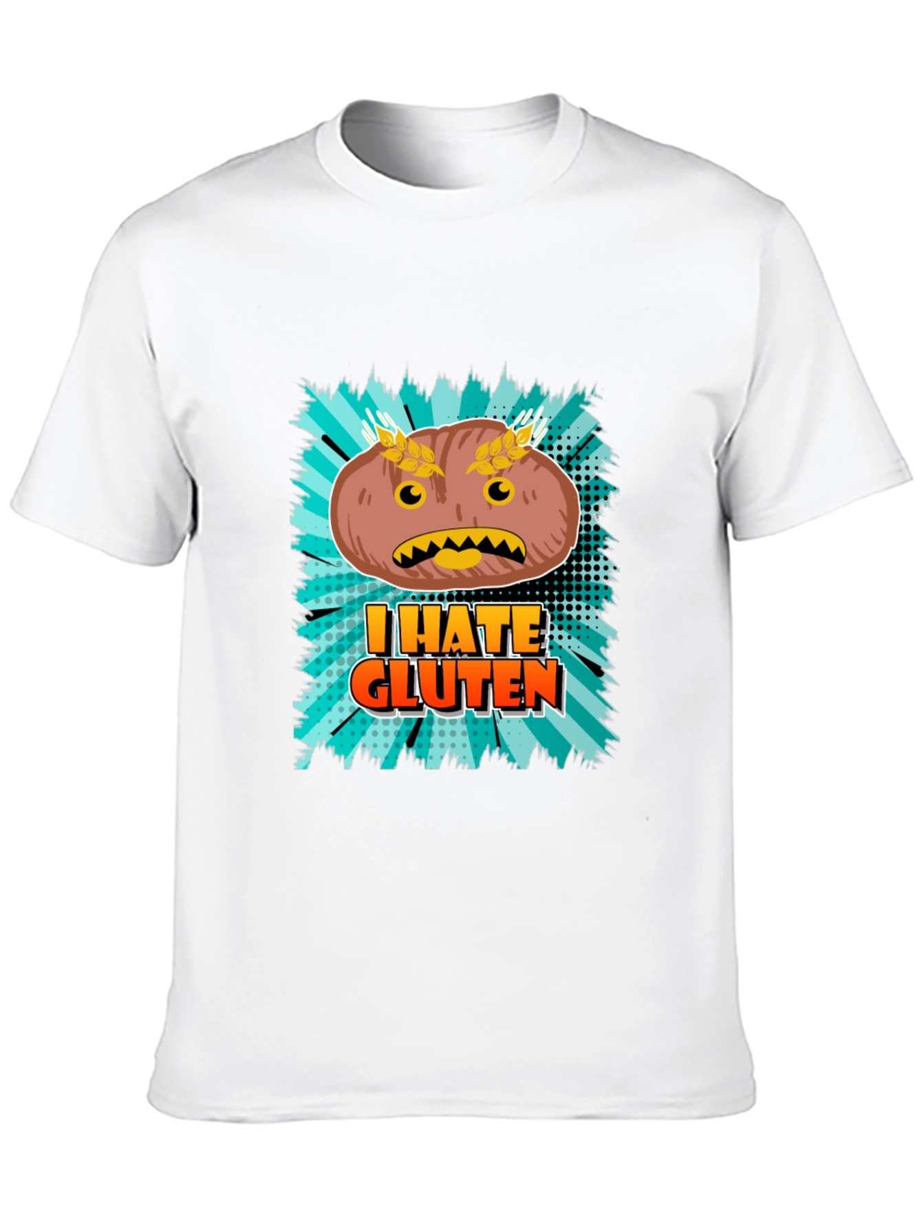 I Hate Gluten T-Shirt - Funny Food Allergy Tee