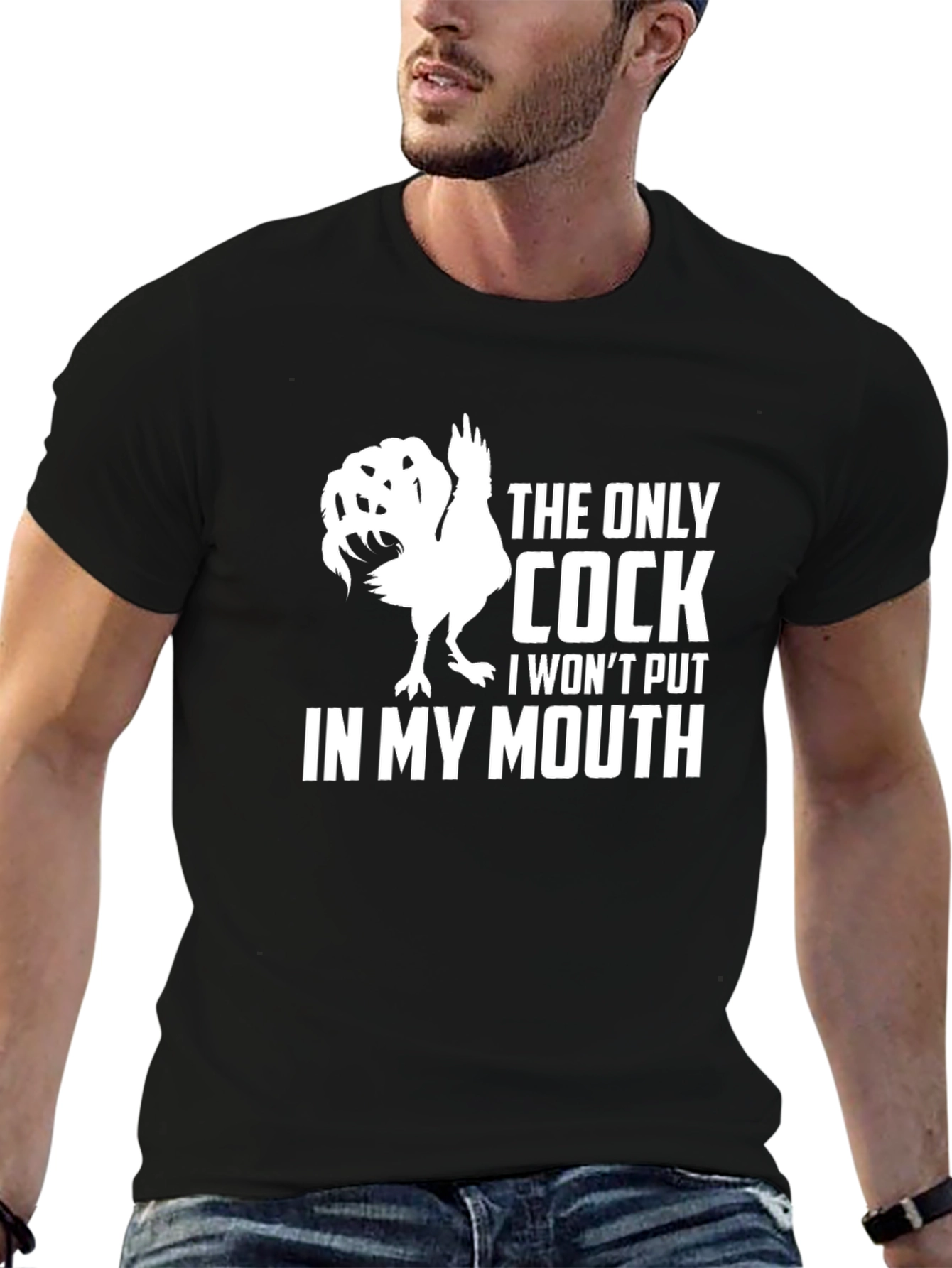 Offensive Humor Graphic Tee - The Only Cock