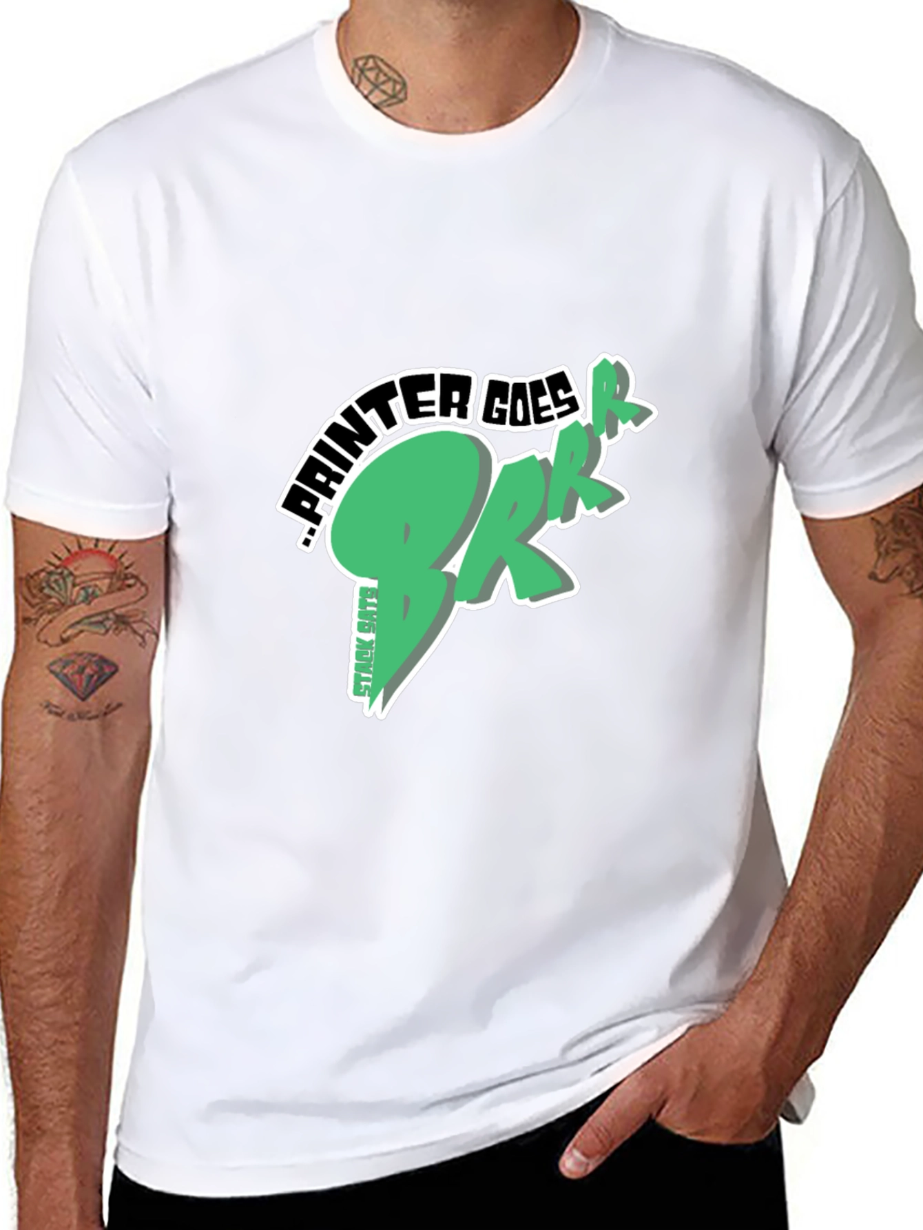 Painter Goes Brrr Black T-Shirt