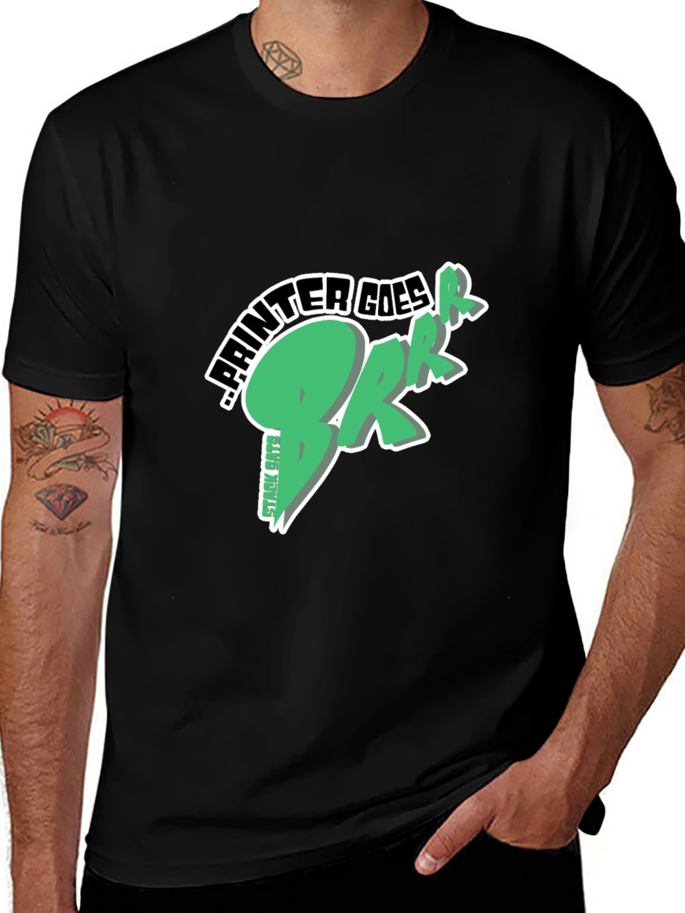 Painter Goes Brrr Black T-Shirt