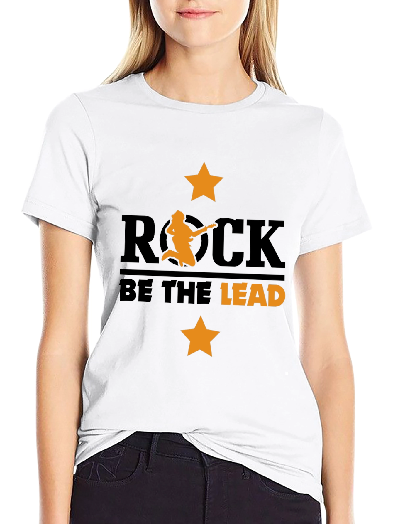 Rock Be The Lead Black Graphic Tee