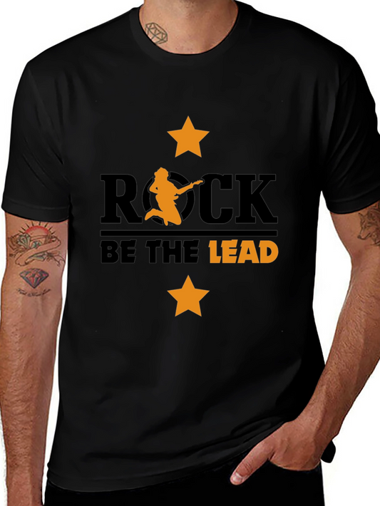 Rock Be The Lead Black Graphic Tee