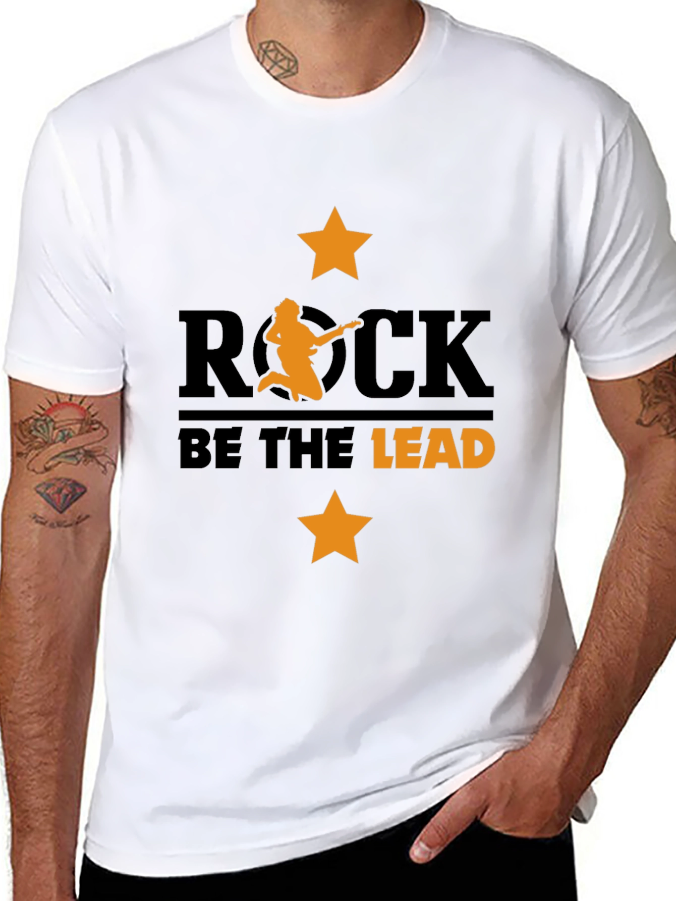 Rock Be The Lead Black Graphic Tee