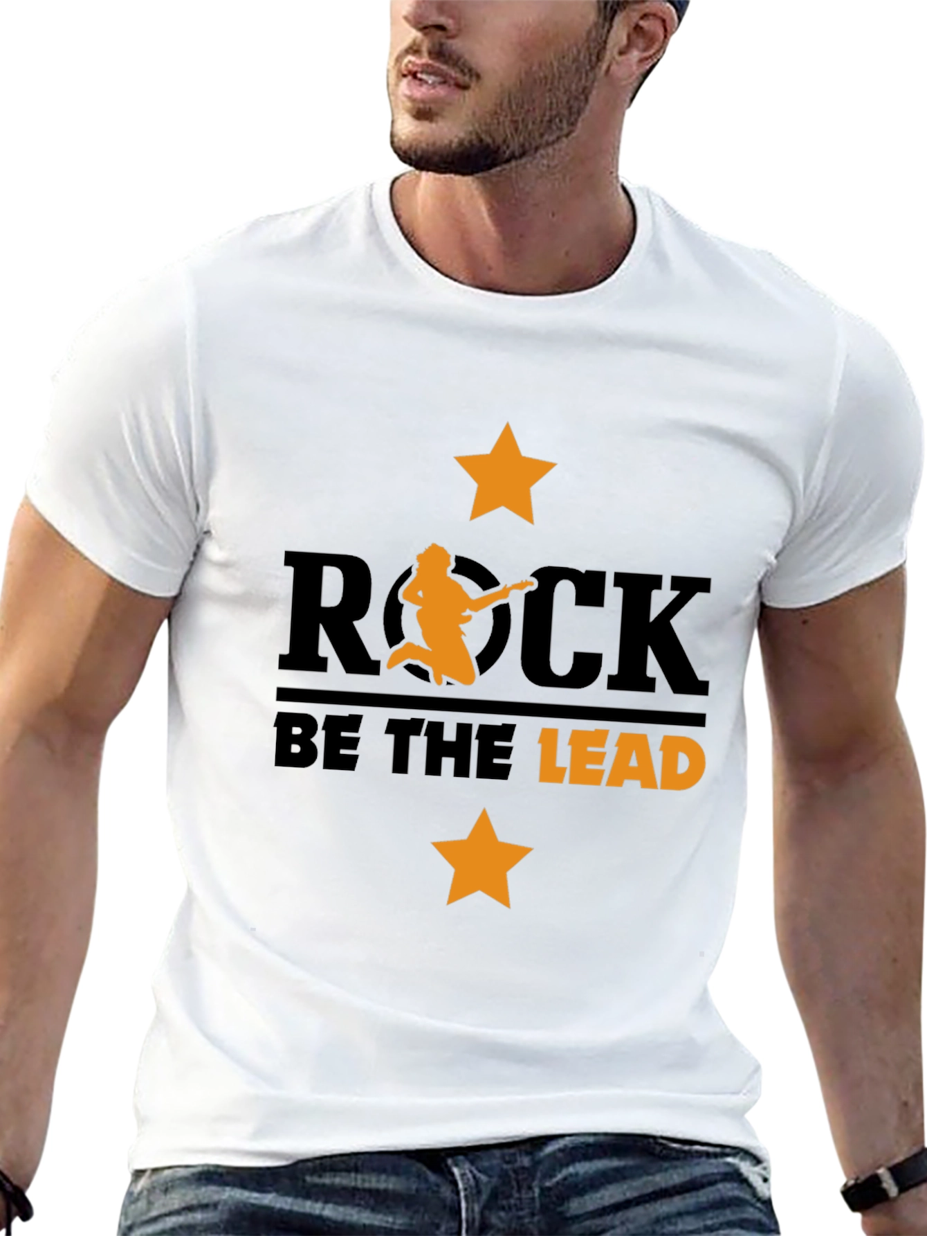 Rock Be The Lead Black Graphic Tee