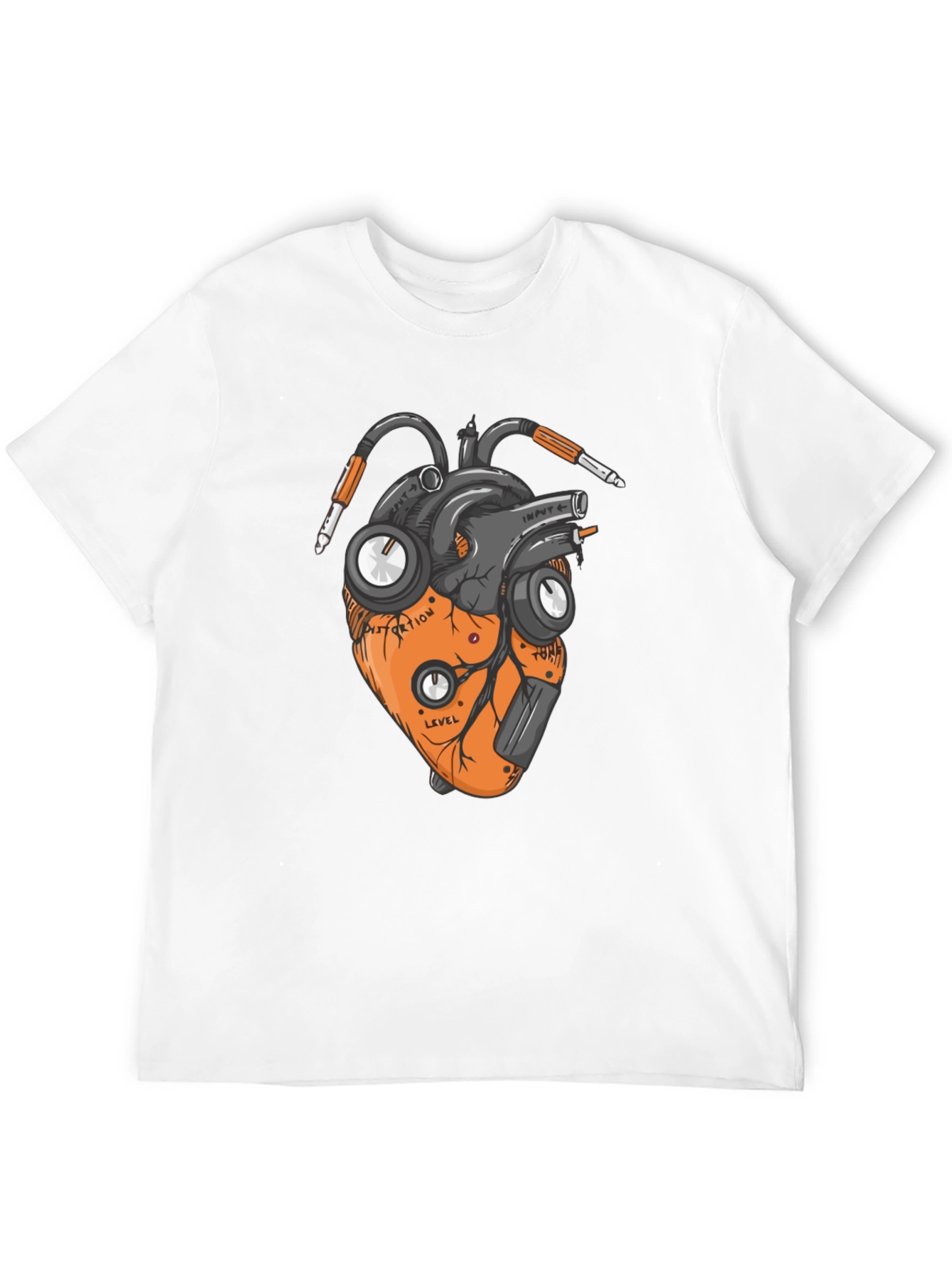 Electronic Heart Graphic Black Tee