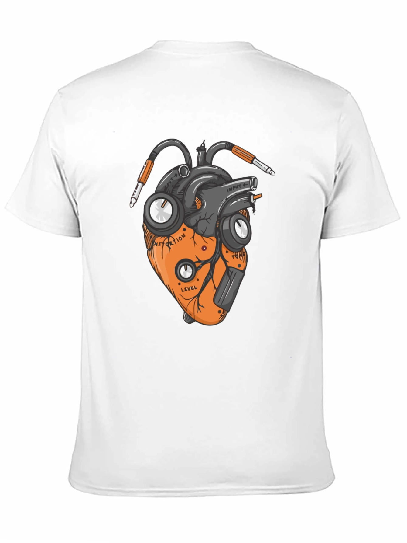 Electronic Heart Graphic Black Tee