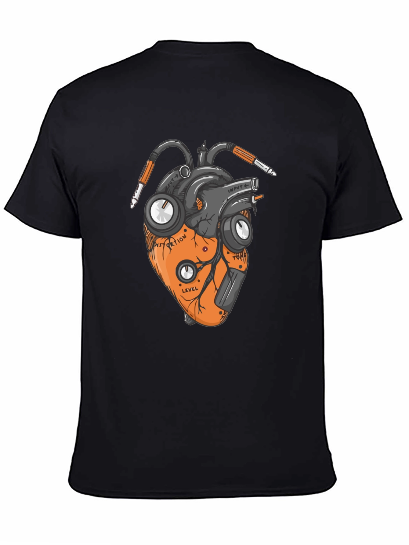 Electronic Heart Graphic Black Tee