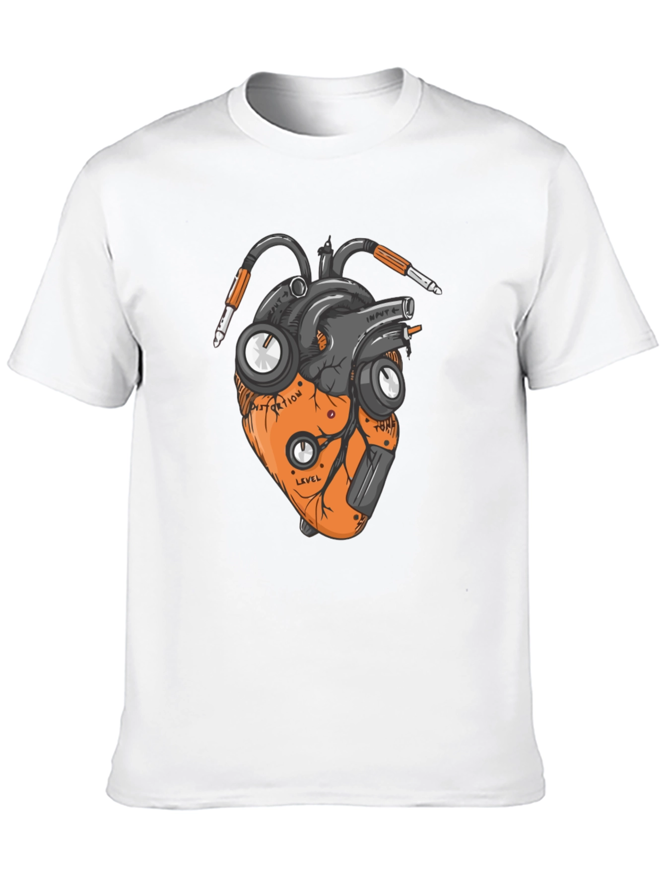 Electronic Heart Graphic Black Tee
