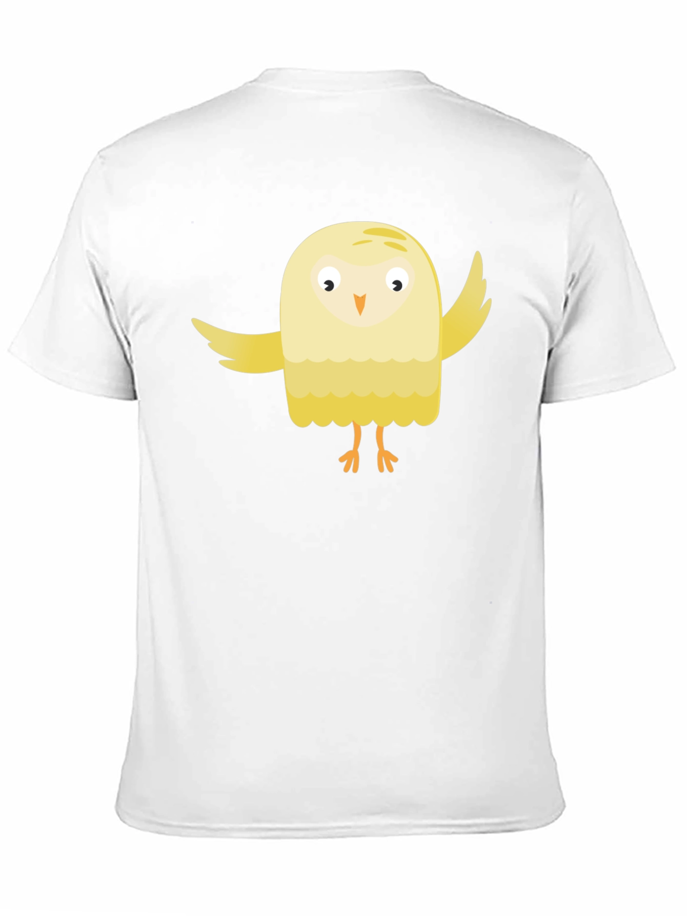 Cute Cartoon Bird Black T-Shirt