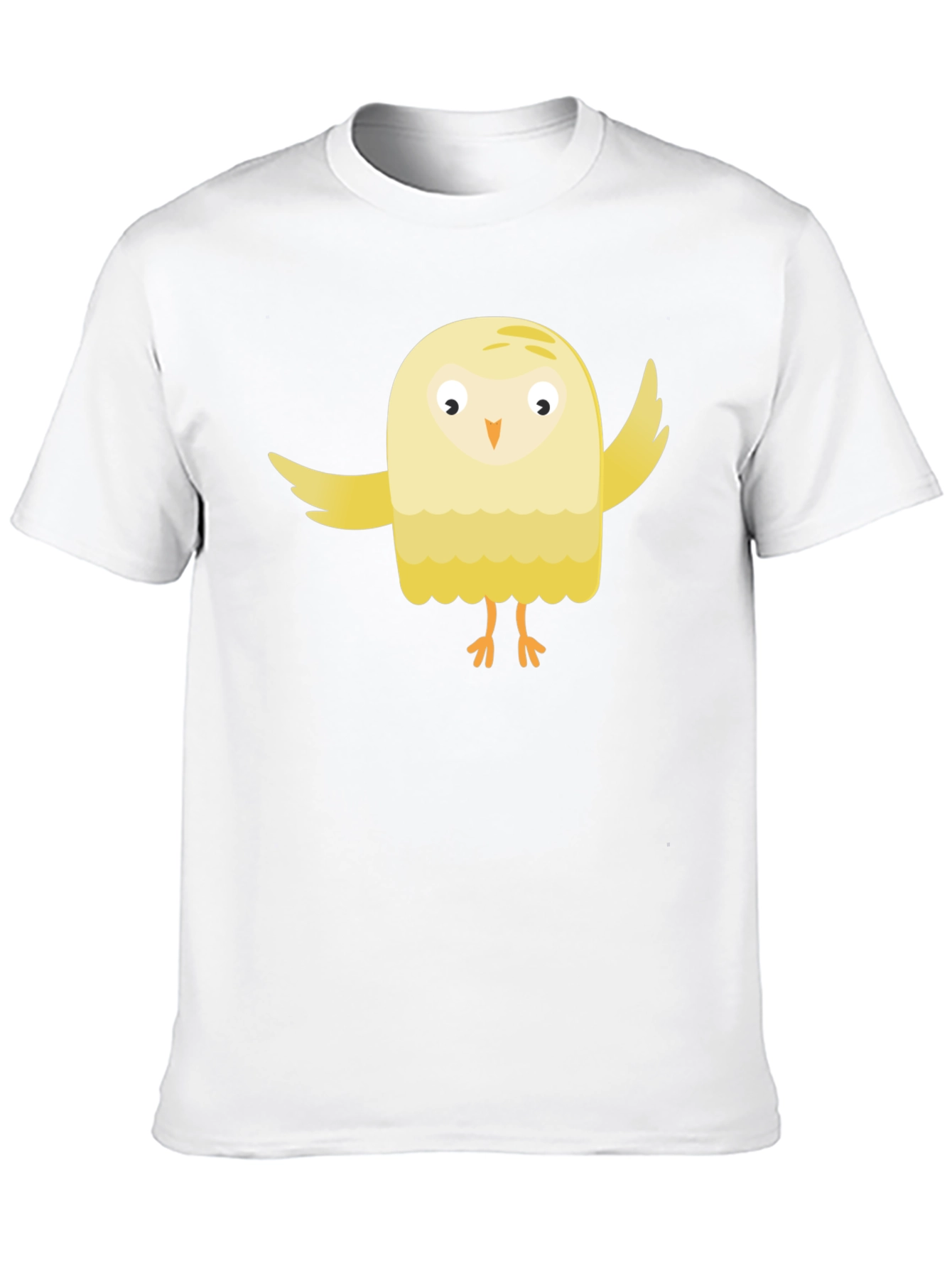 Cute Cartoon Bird Black T-Shirt