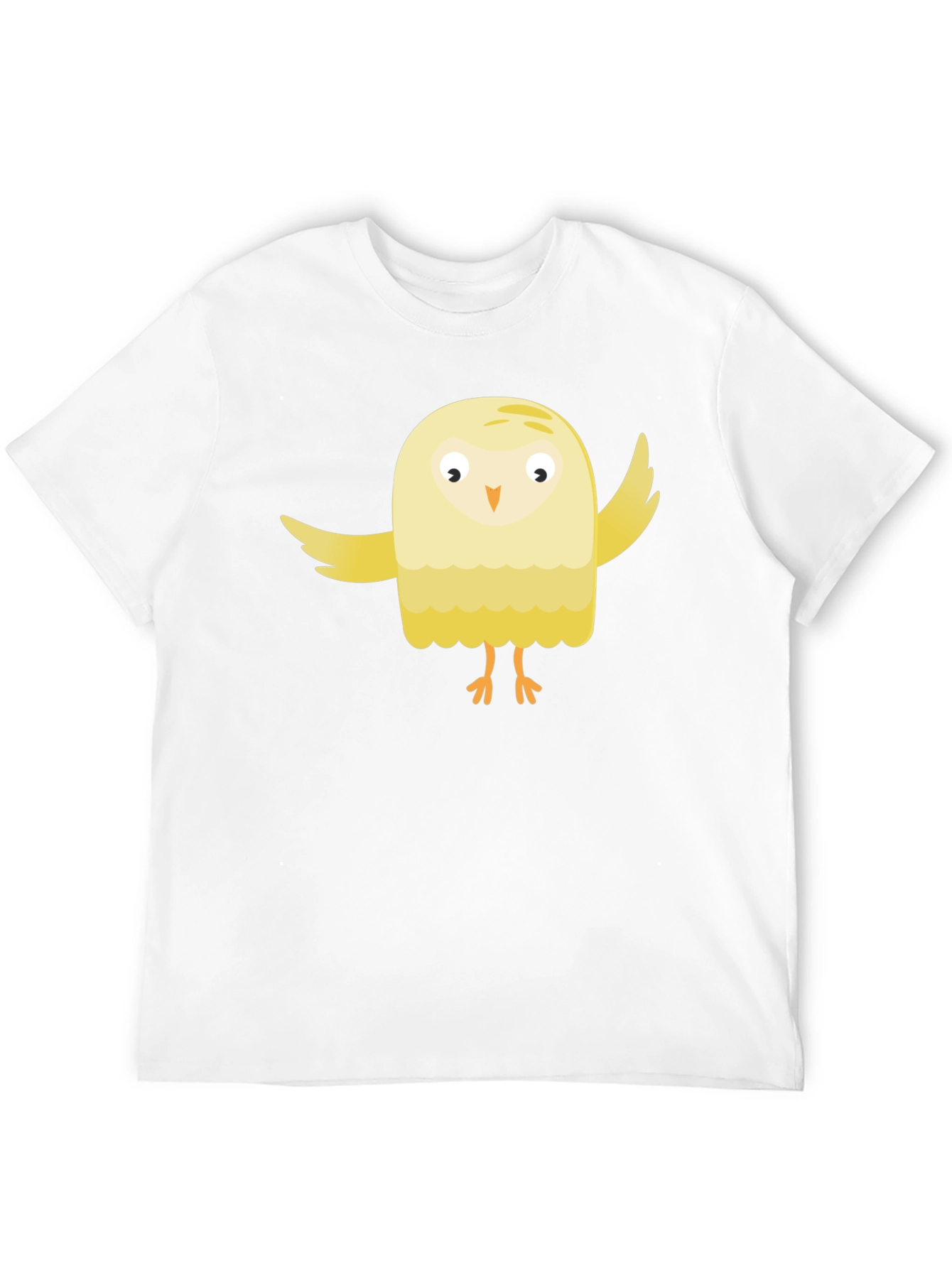 Cute Cartoon Bird Black T-Shirt