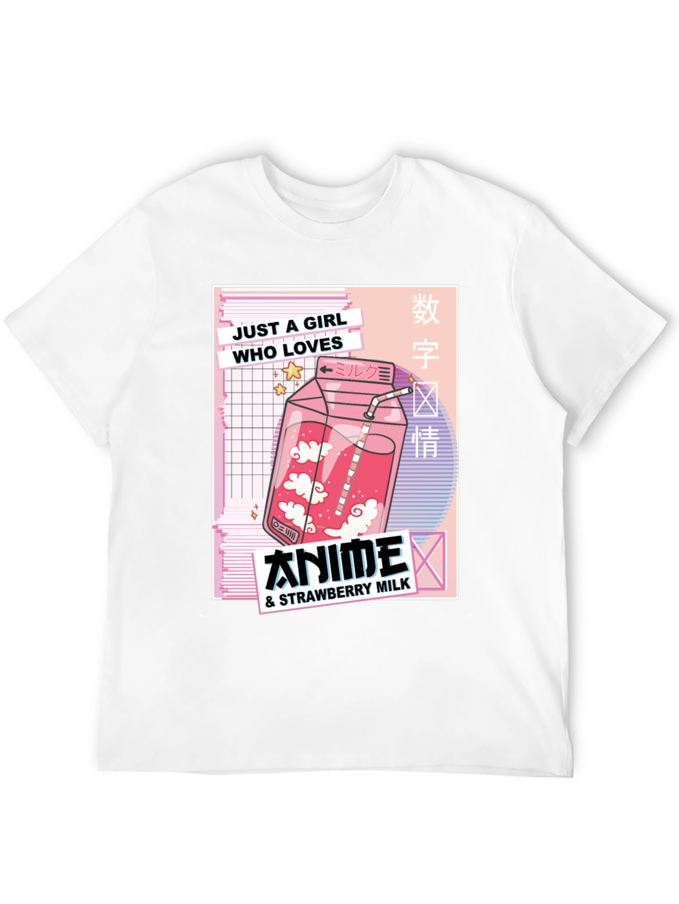 Anime & Strawberry Milk Graphic Tee