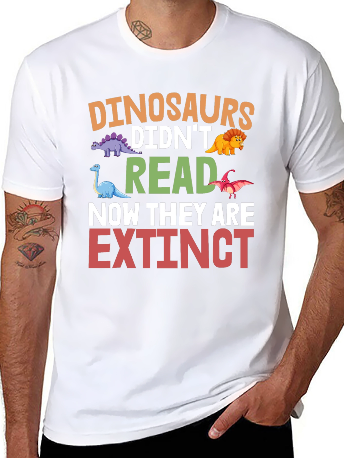 Dinosaurs Didnt Read T-Shirt