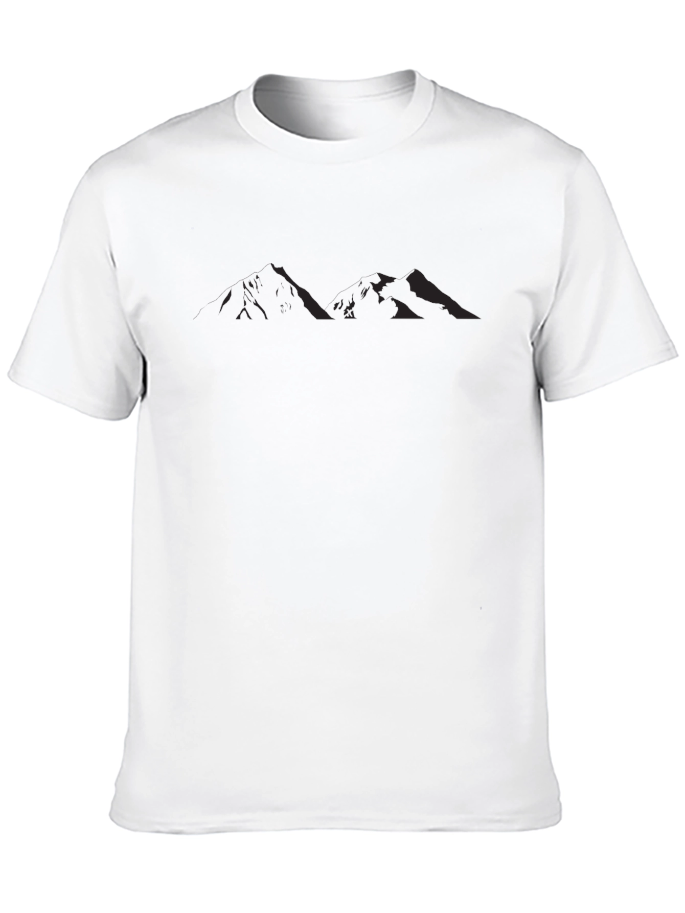 Mens Black Mountain Silhouette Graphic Tee