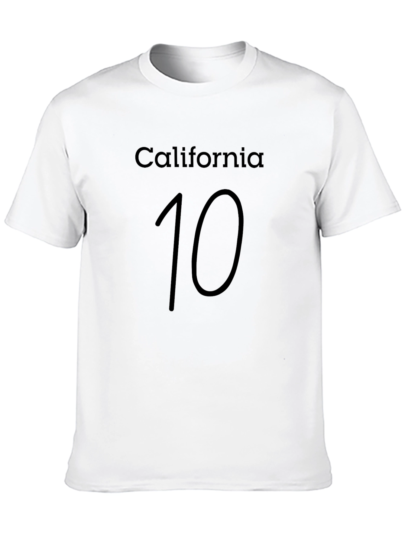 California 10 Graphic Black T-Shirt