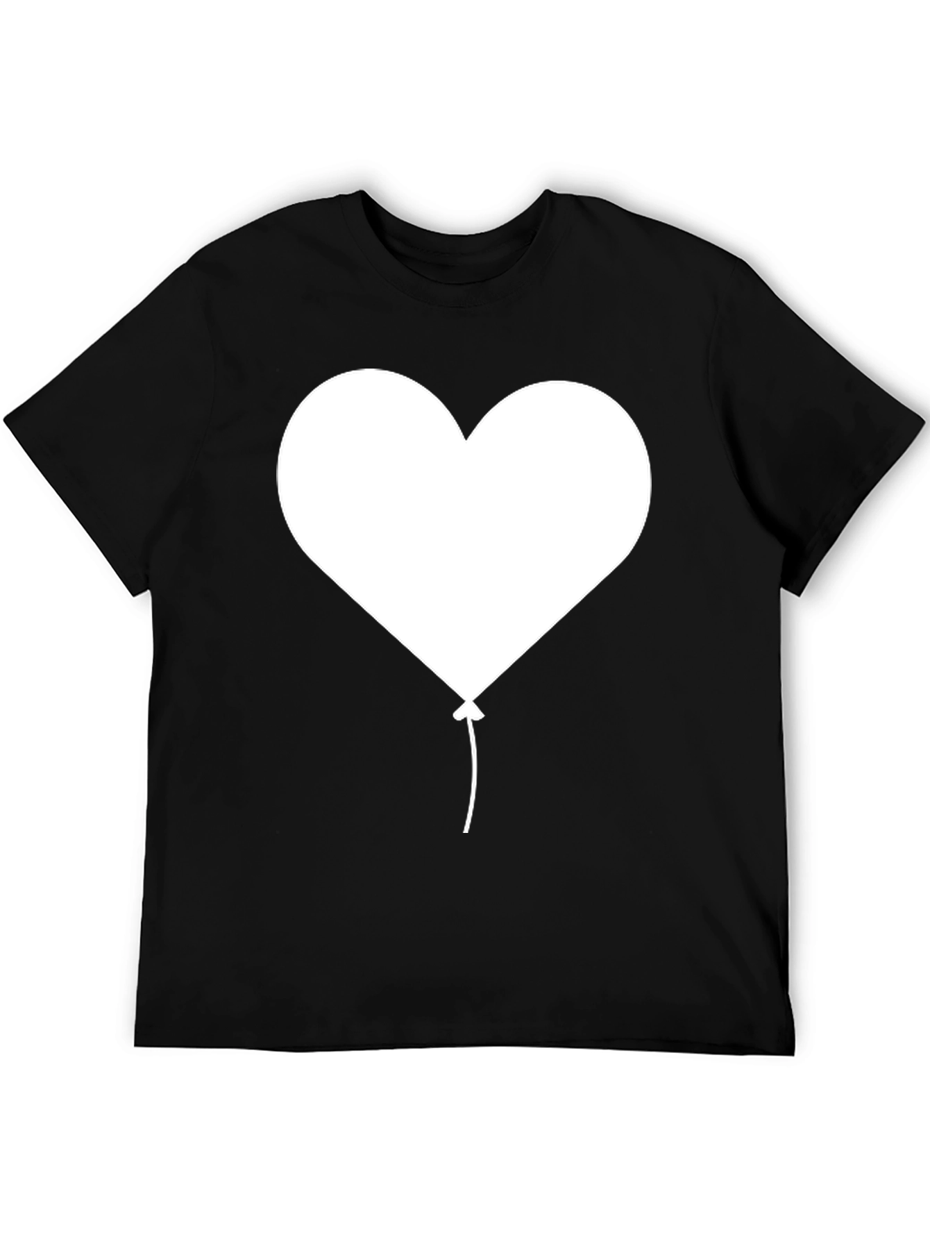 Heart Balloon Graphic Tee - Classic Black T-Shirt