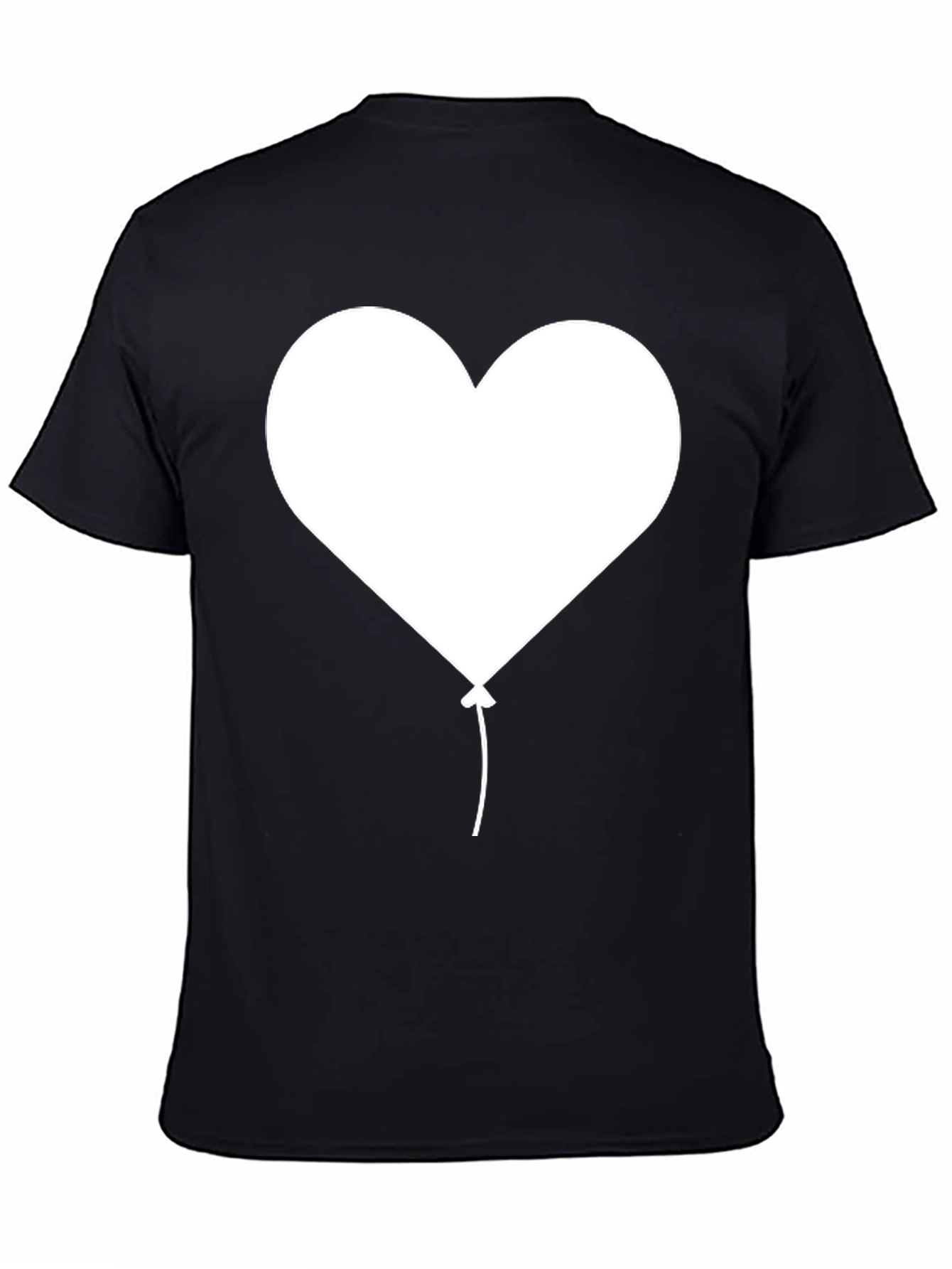 Heart Balloon Graphic Tee - Classic Black T-Shirt