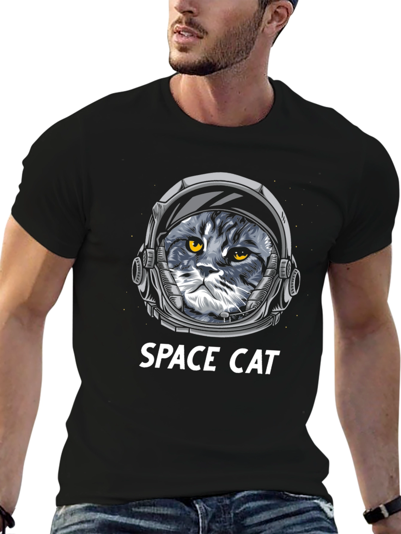 Space Cat T-Shirt - Astronaut Kitten Tee