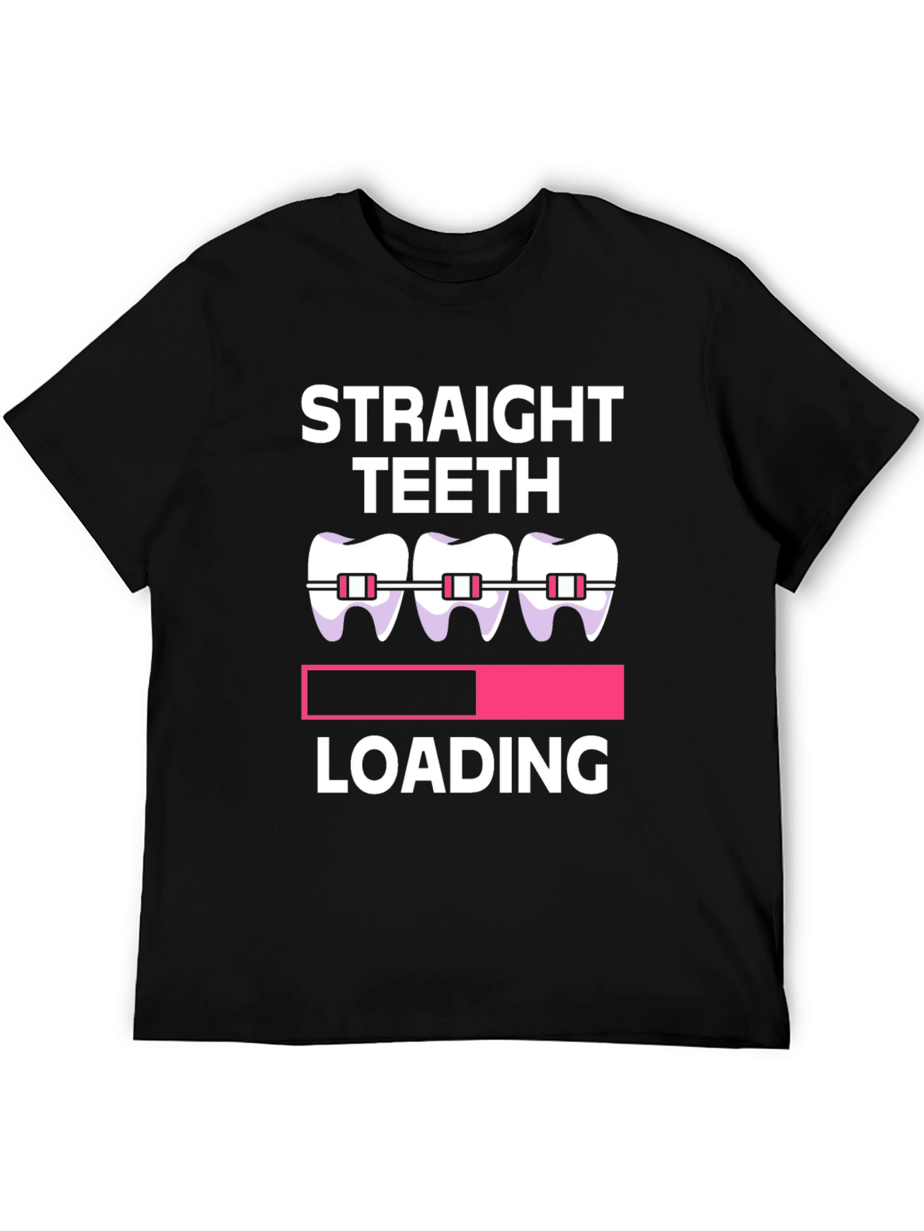 Straight Teeth Loading Graphic Tee - Black