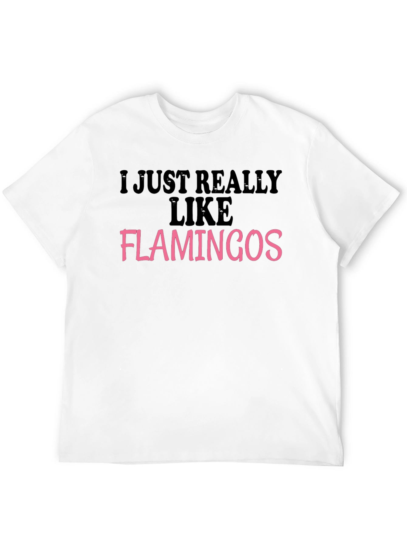 I Like Flamingos Black Graphic Tee Shirt