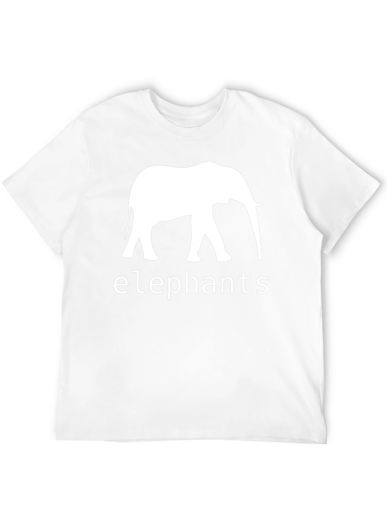 Elephant Graphic Print Mens Black T-Shirt