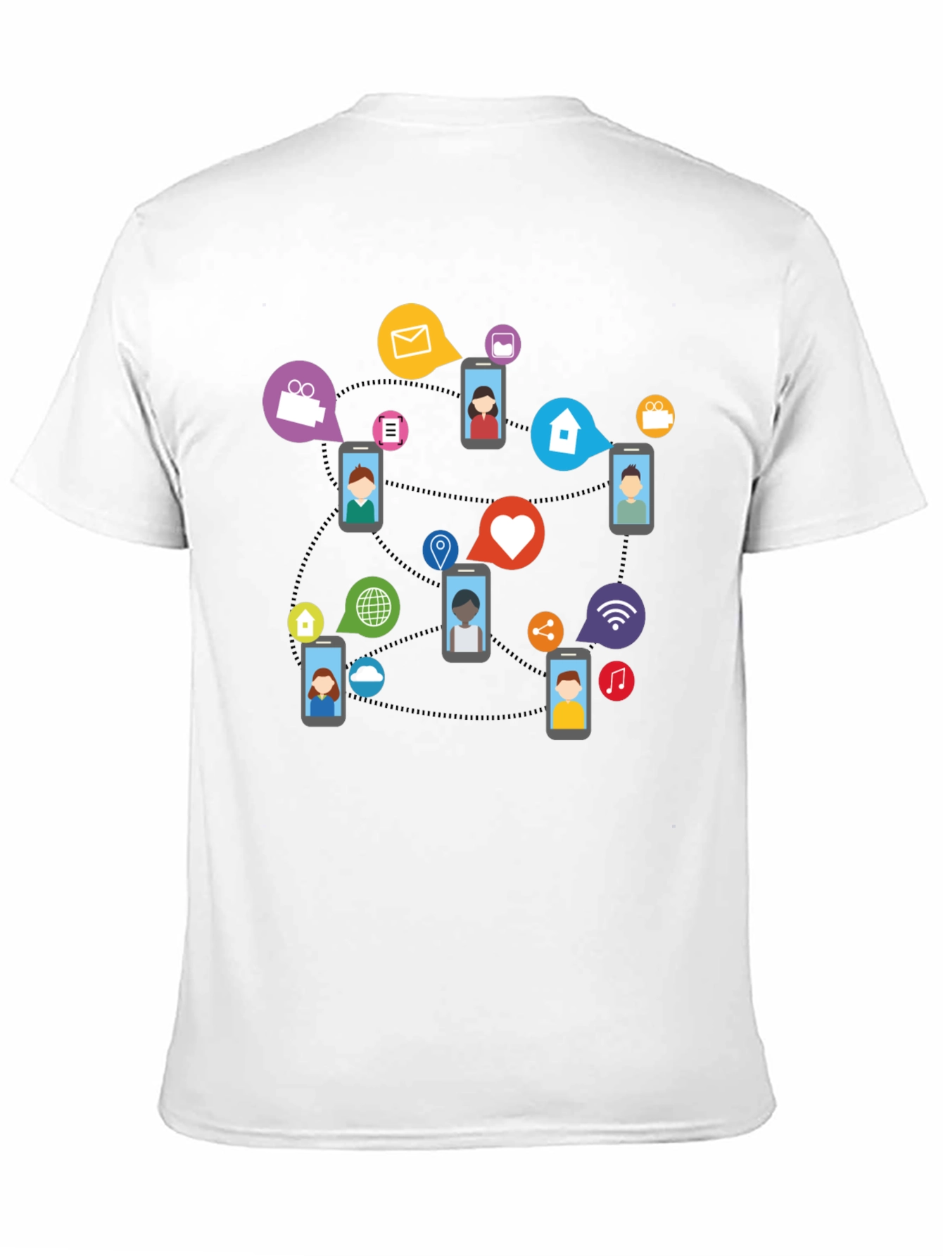 Social Network T-Shirt - Connected World Design