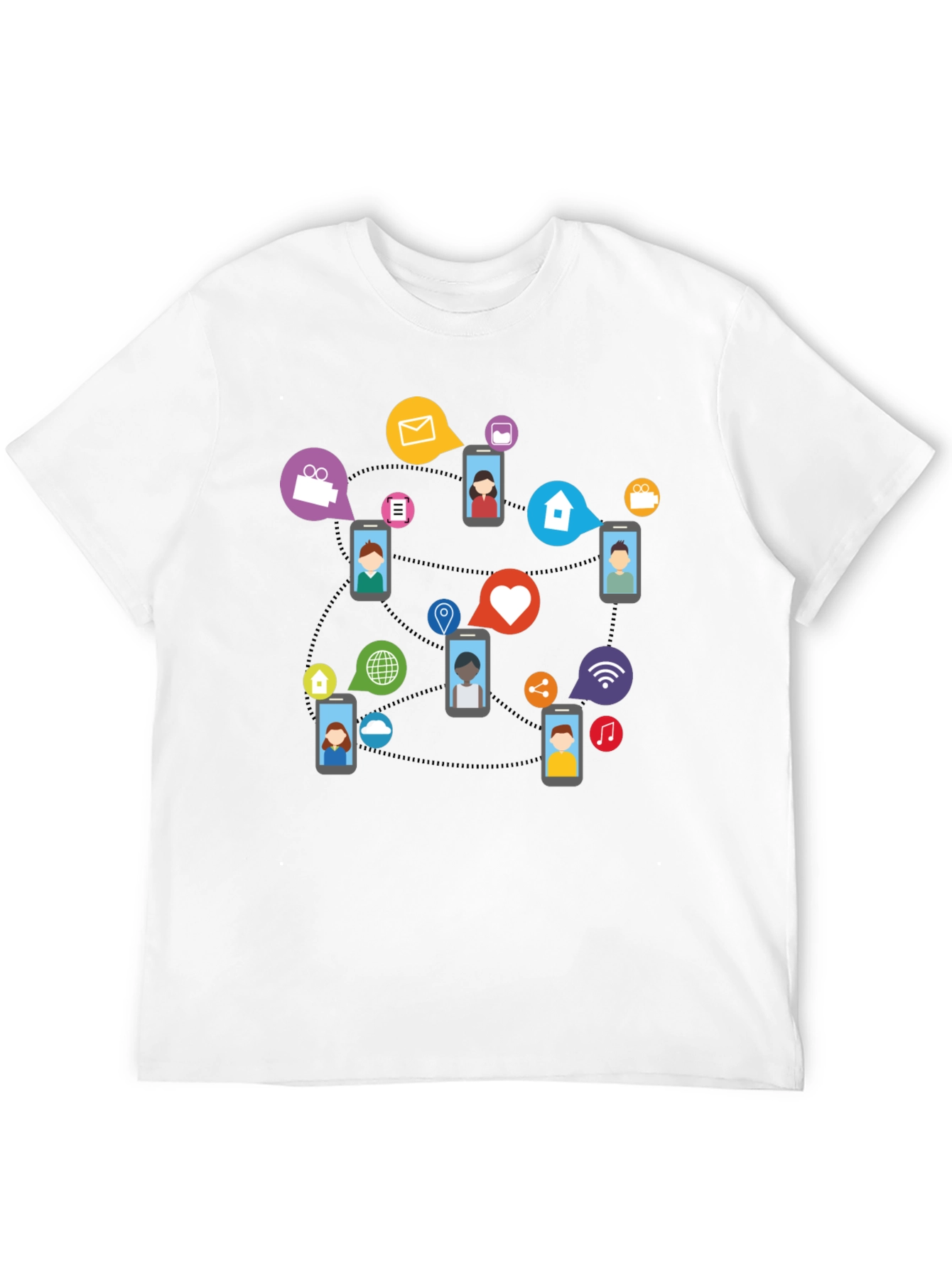 Social Network T-Shirt - Connected World Design