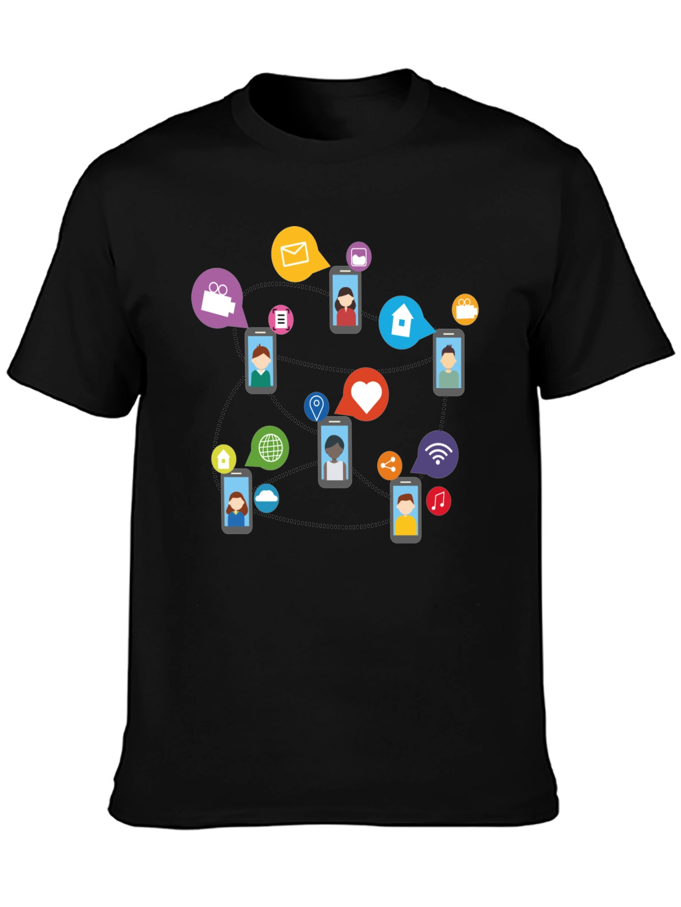 Social Network T-Shirt - Connected World Design