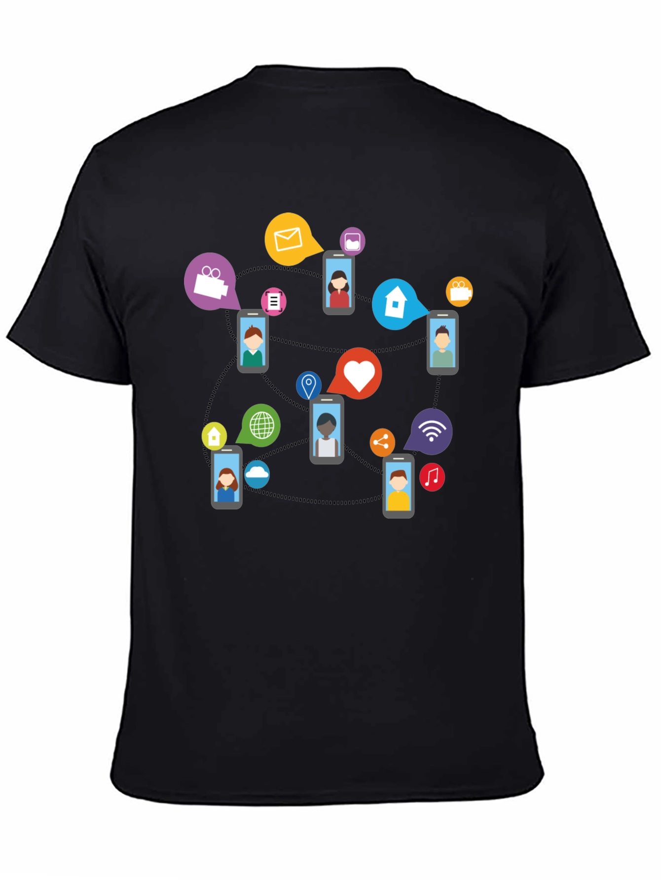 Social Network T-Shirt - Connected World Design