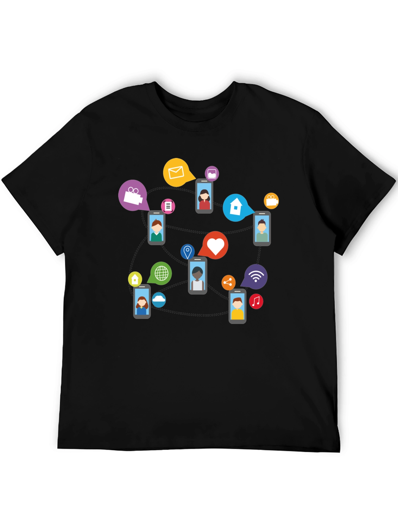 Social Network T-Shirt - Connected World Design