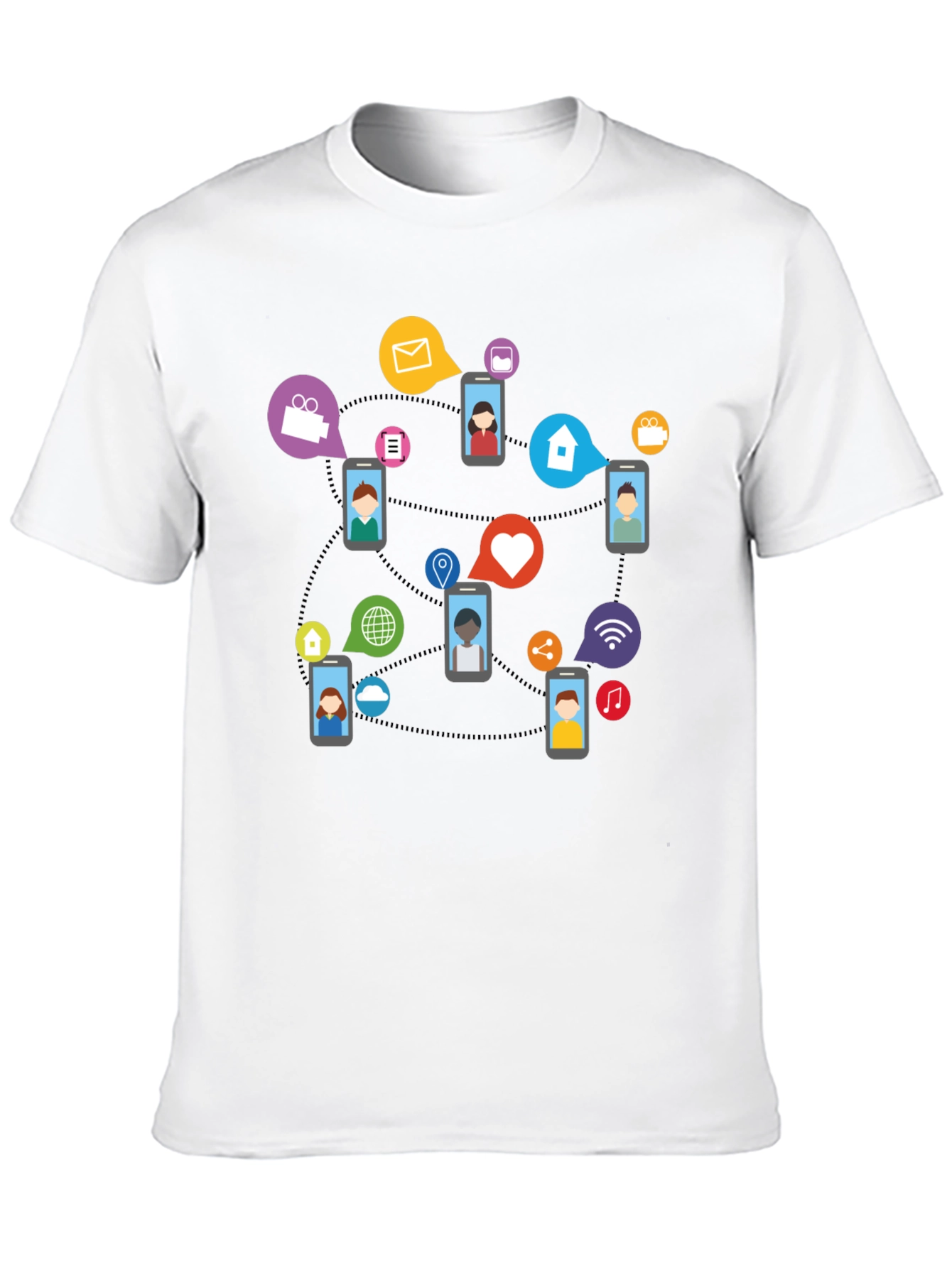 Social Network T-Shirt - Connected World Design