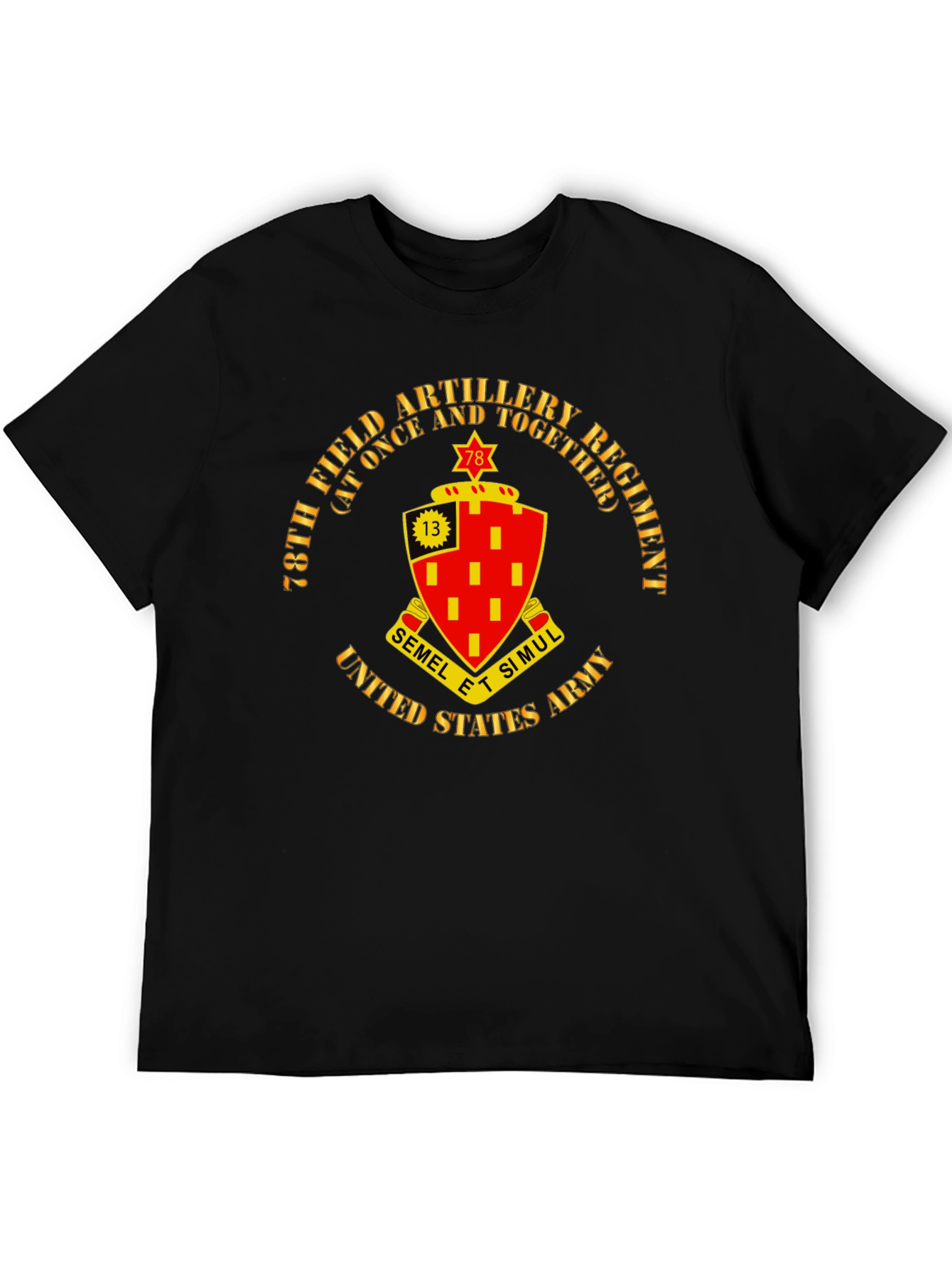 78th Field Artillery Regiment Black T-Shirt