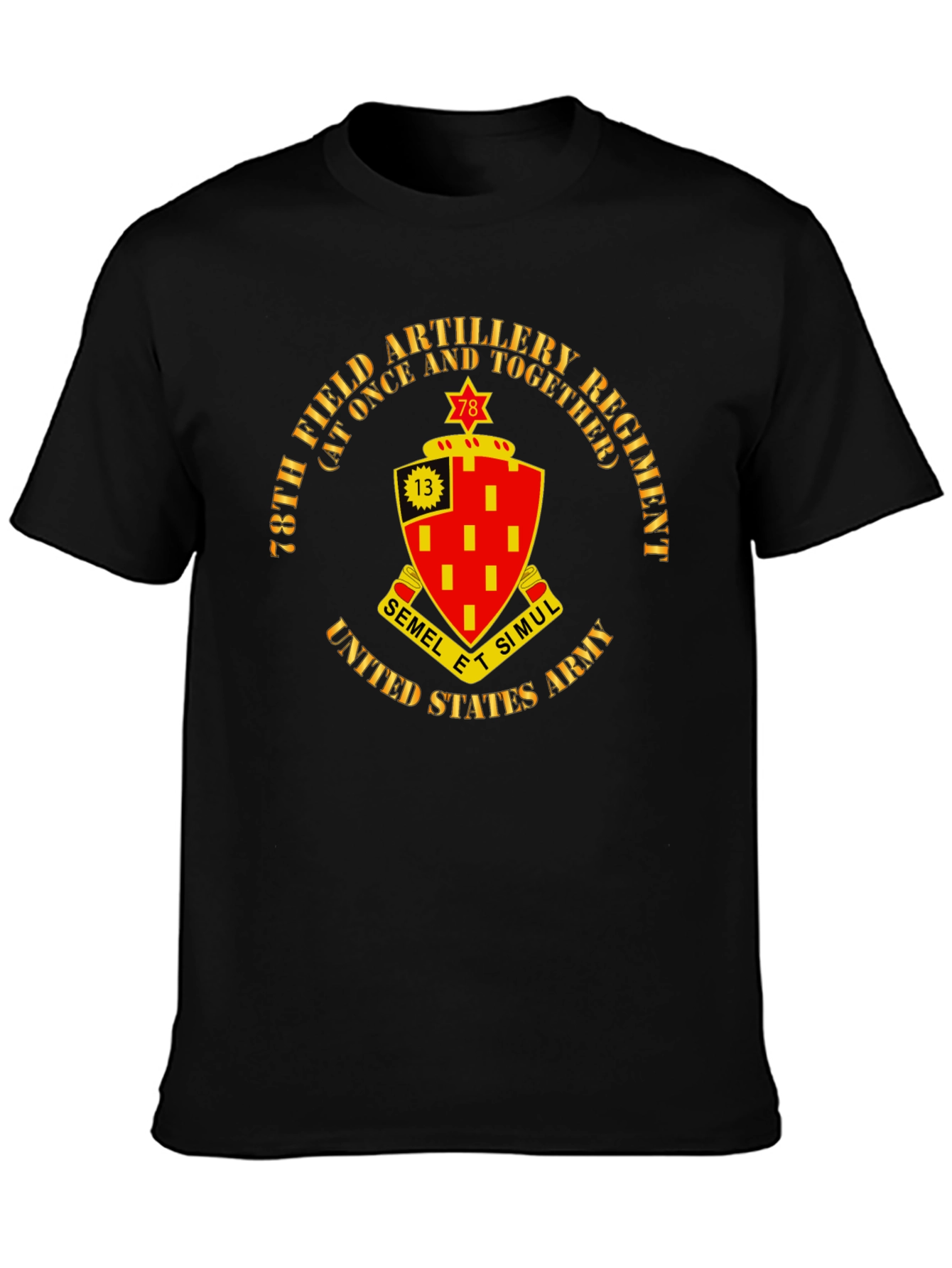 78th Field Artillery Regiment Black T-Shirt