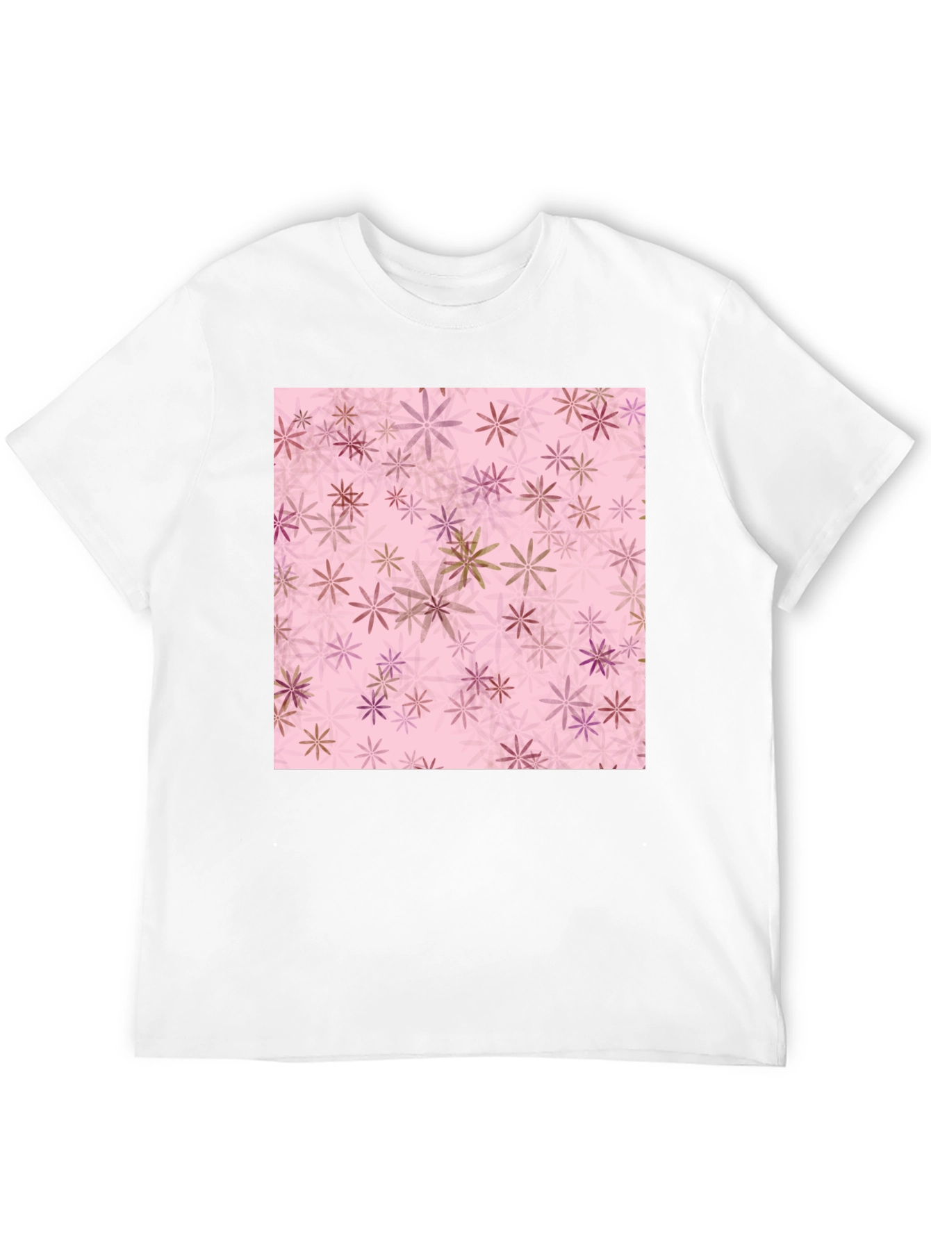 Floral Pattern Tee - Black