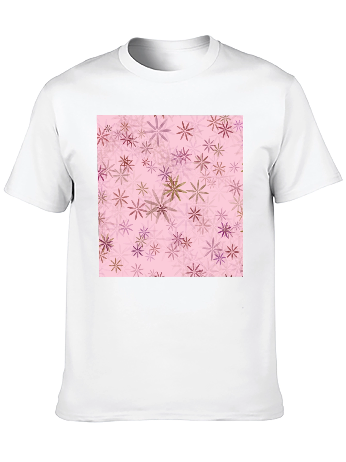 Floral Pattern Tee - Black